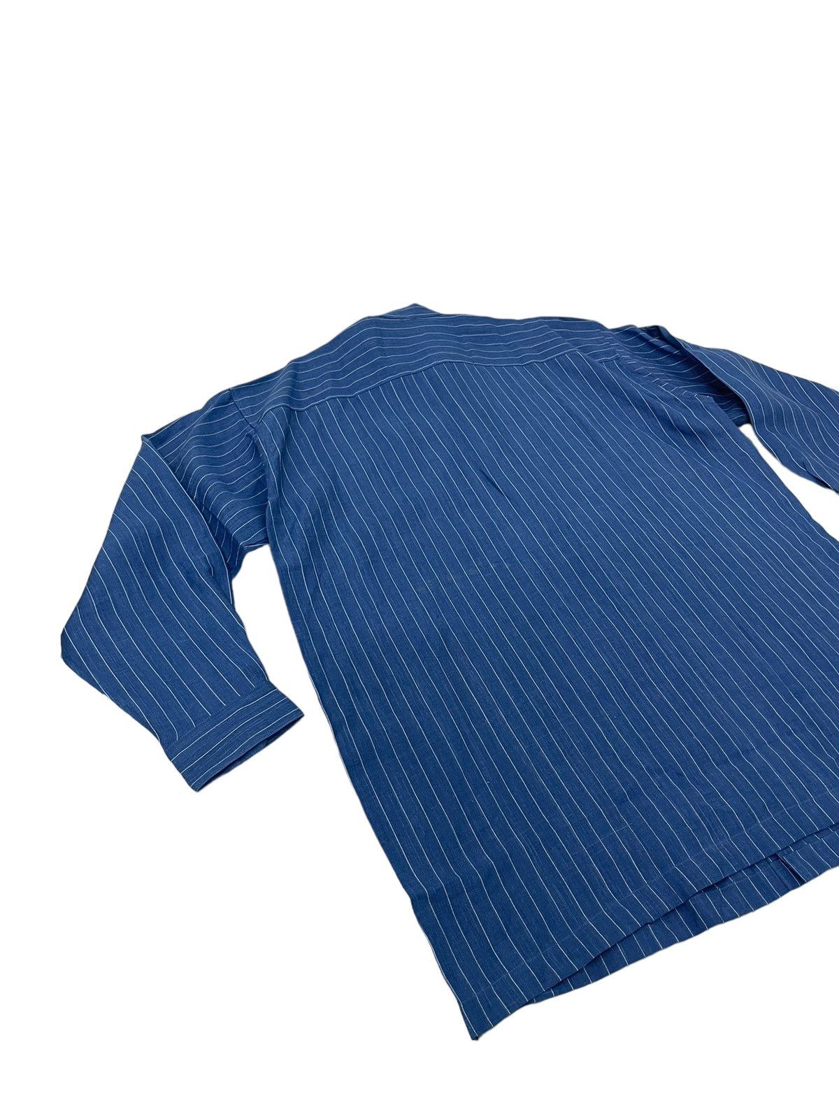 Issey Miyake NWT Miyake Design Studio 100% Linen Striped Oversize 49🟩 Size US L / EU 52-54 / 3 - 11 Thumbnail