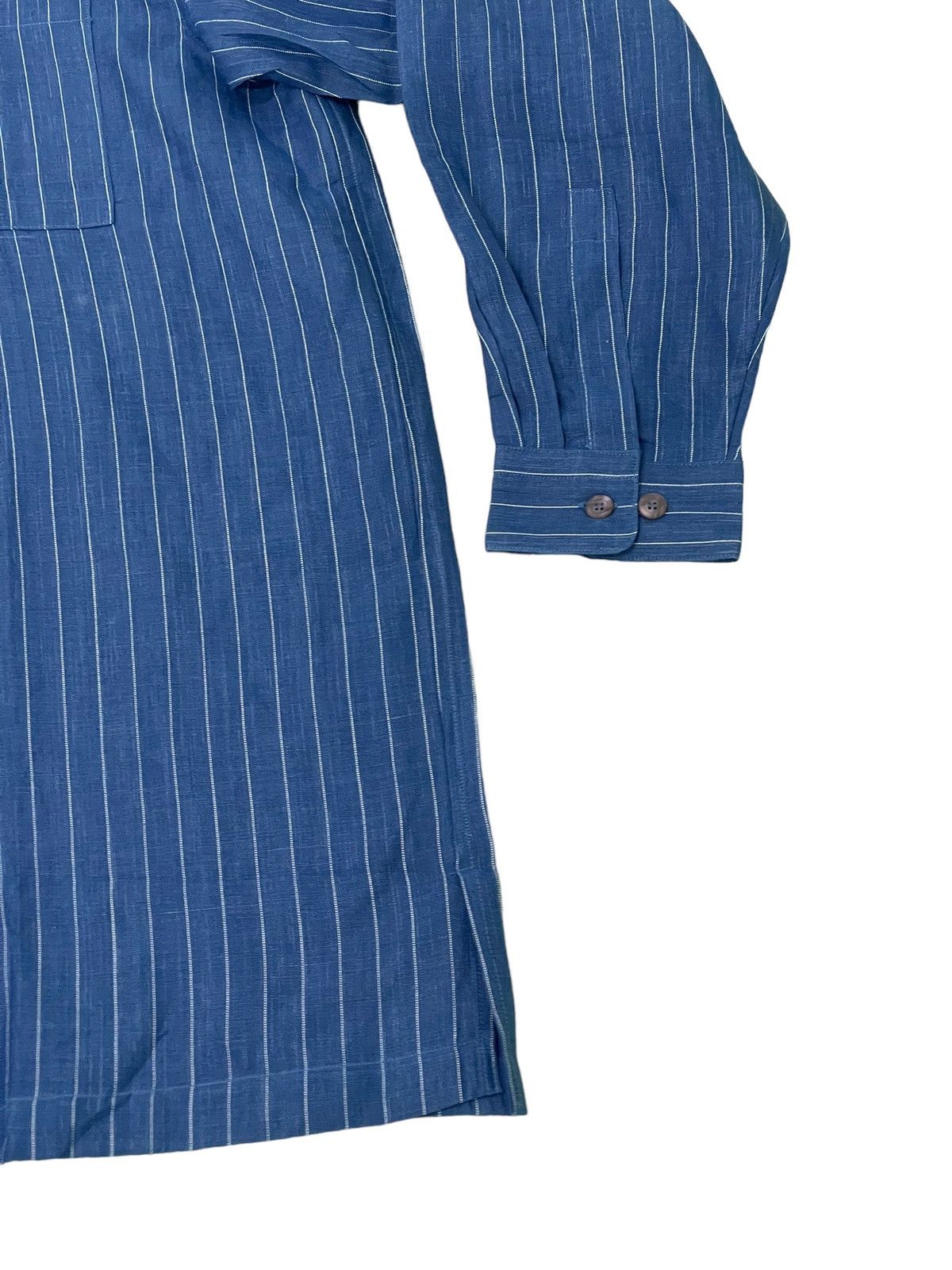 Issey Miyake NWT Miyake Design Studio 100% Linen Striped Oversize 49🟩 Size US L / EU 52-54 / 3 - 4 Thumbnail