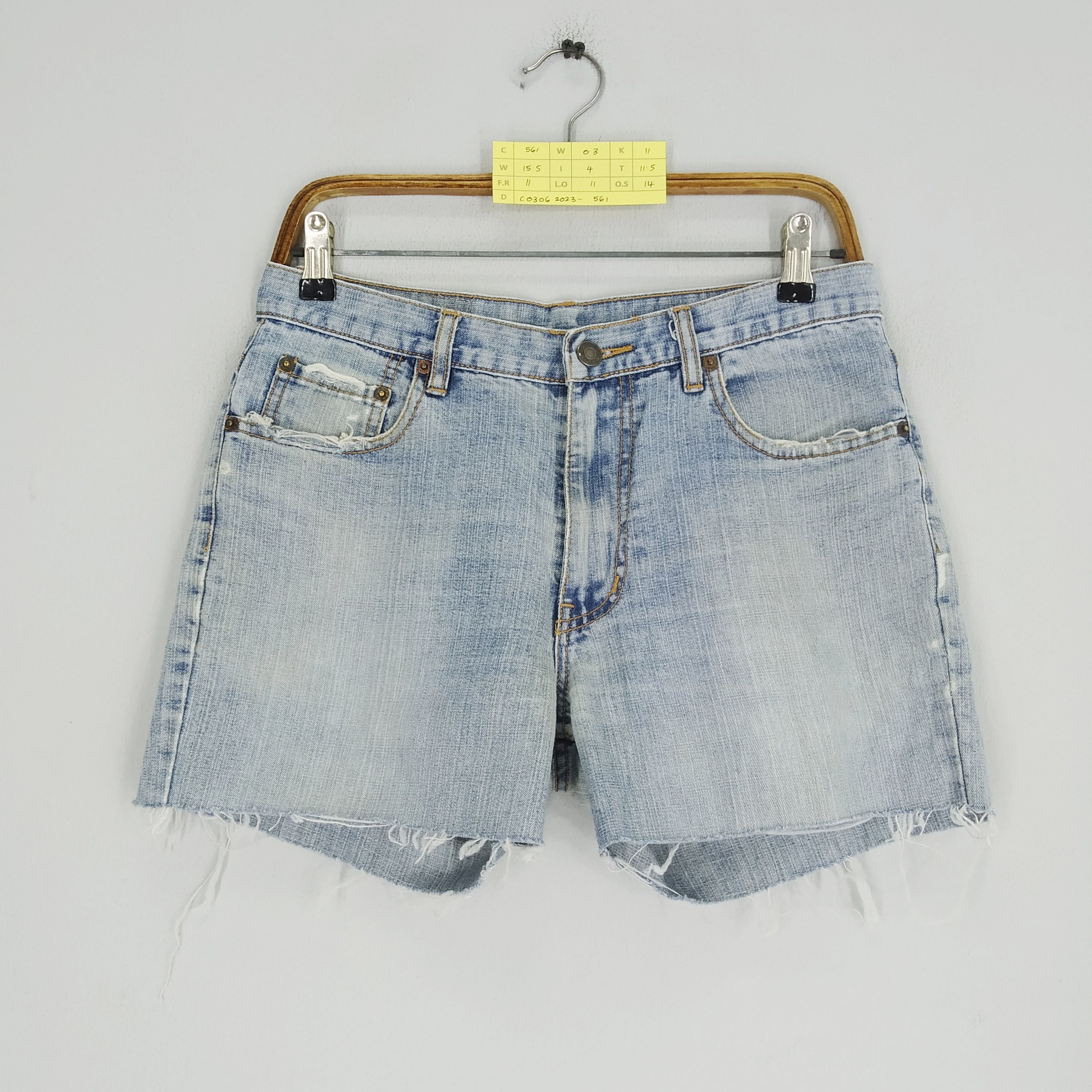 Jean Vintage 90's Levi's Cut Off Denim Jeans Shorts Levi's Size US 31 - 2 Thumbnail