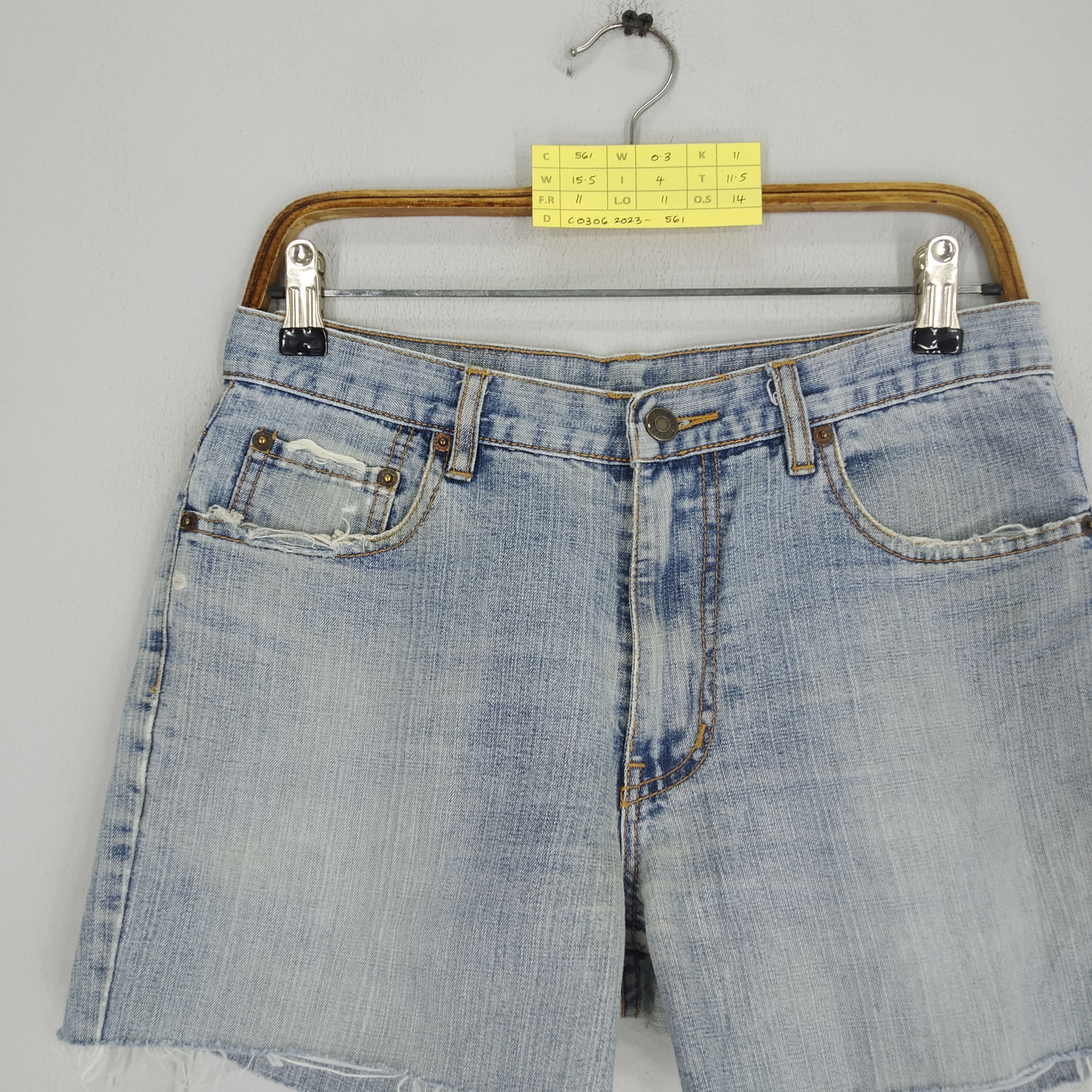 Jean Vintage 90's Levi's Cut Off Denim Jeans Shorts Levi's Size US 31 - 3 Thumbnail