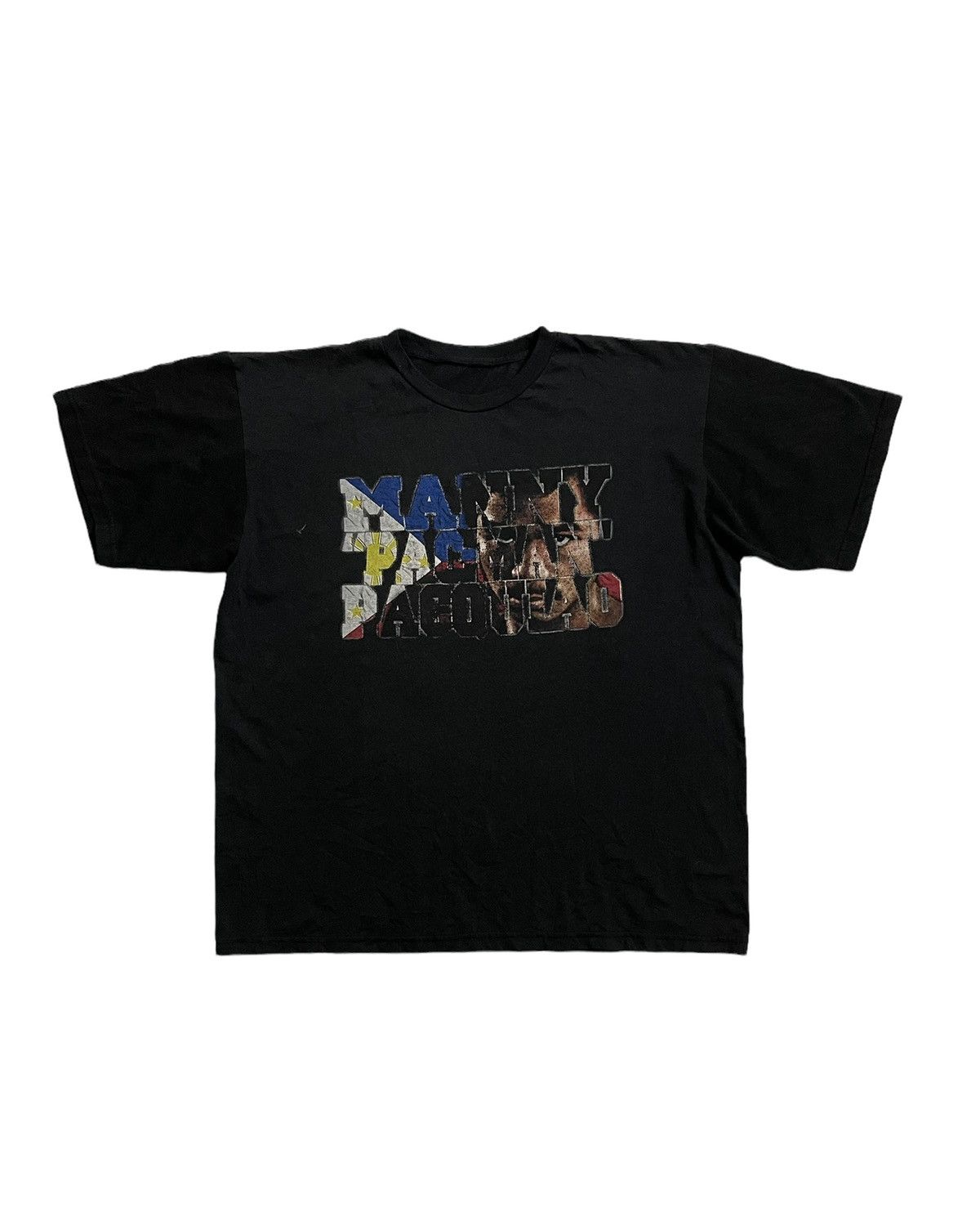 image of Vintage Manny Pacquiao Tshirt The Greatest Boxer Pacman in Black, Men's (Size XL)