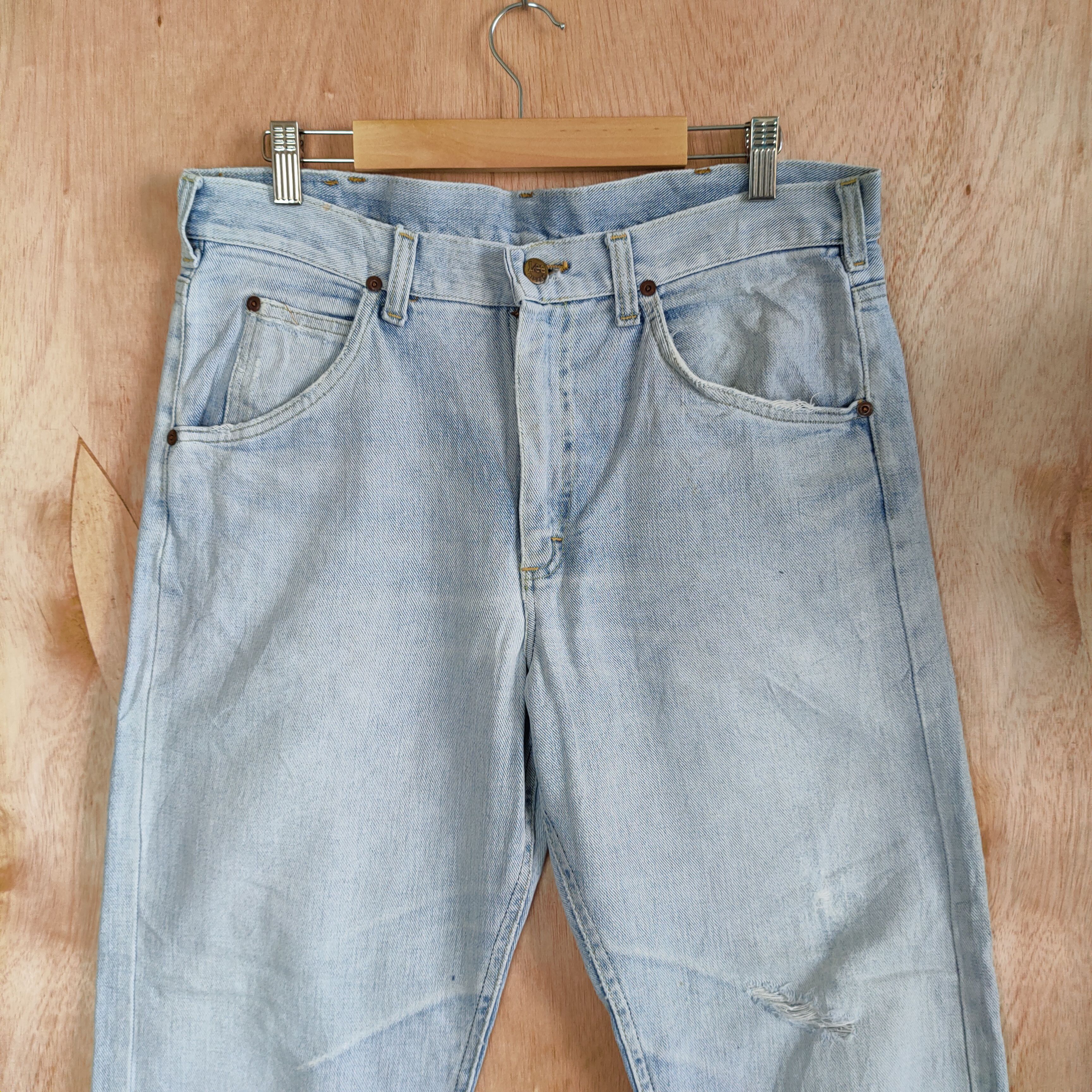 Lee VINTAGE 70" LEE RIDERS DENIM JEANS PANTS/ DISTRESSED Size US 32 / EU 48 - 2 Thumbnail