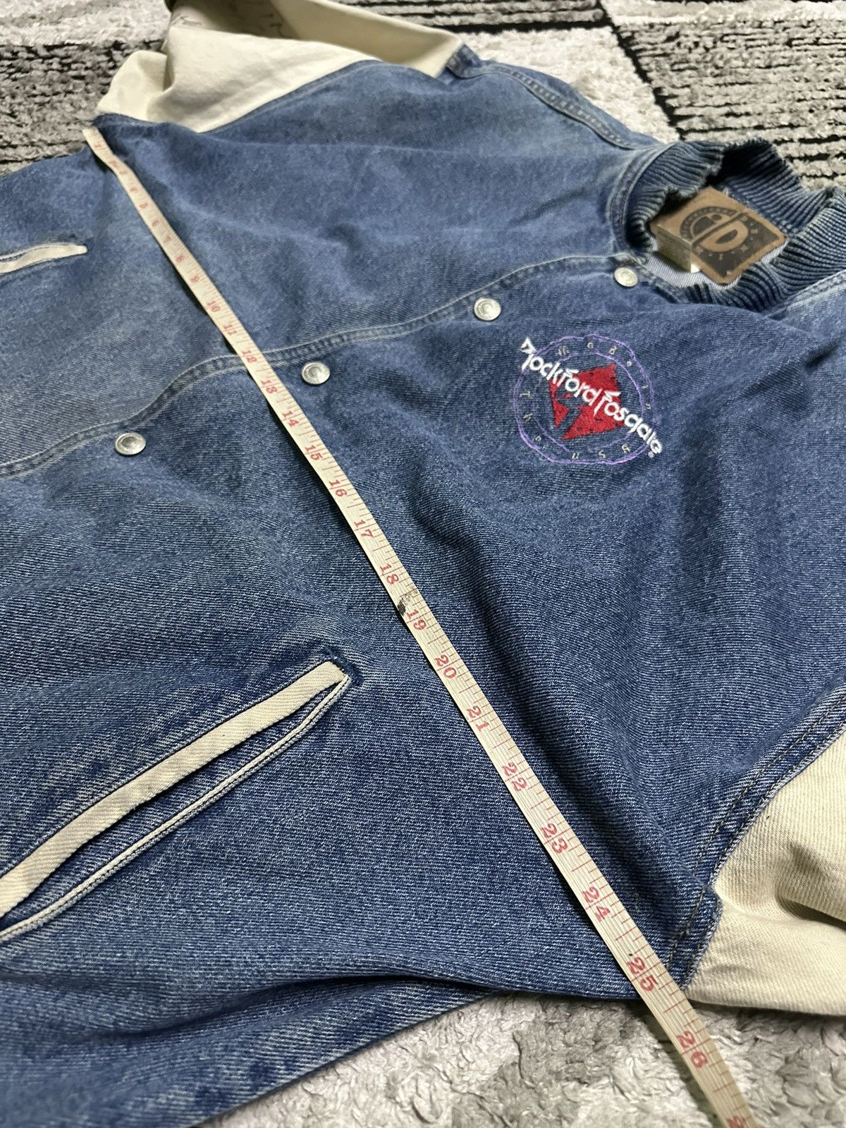 Vintage 🔥Rare🔥Rockrord fosgate bomber denim jacket with signature Size US L / EU 52-54 / 3 - 4 Thumbnail
