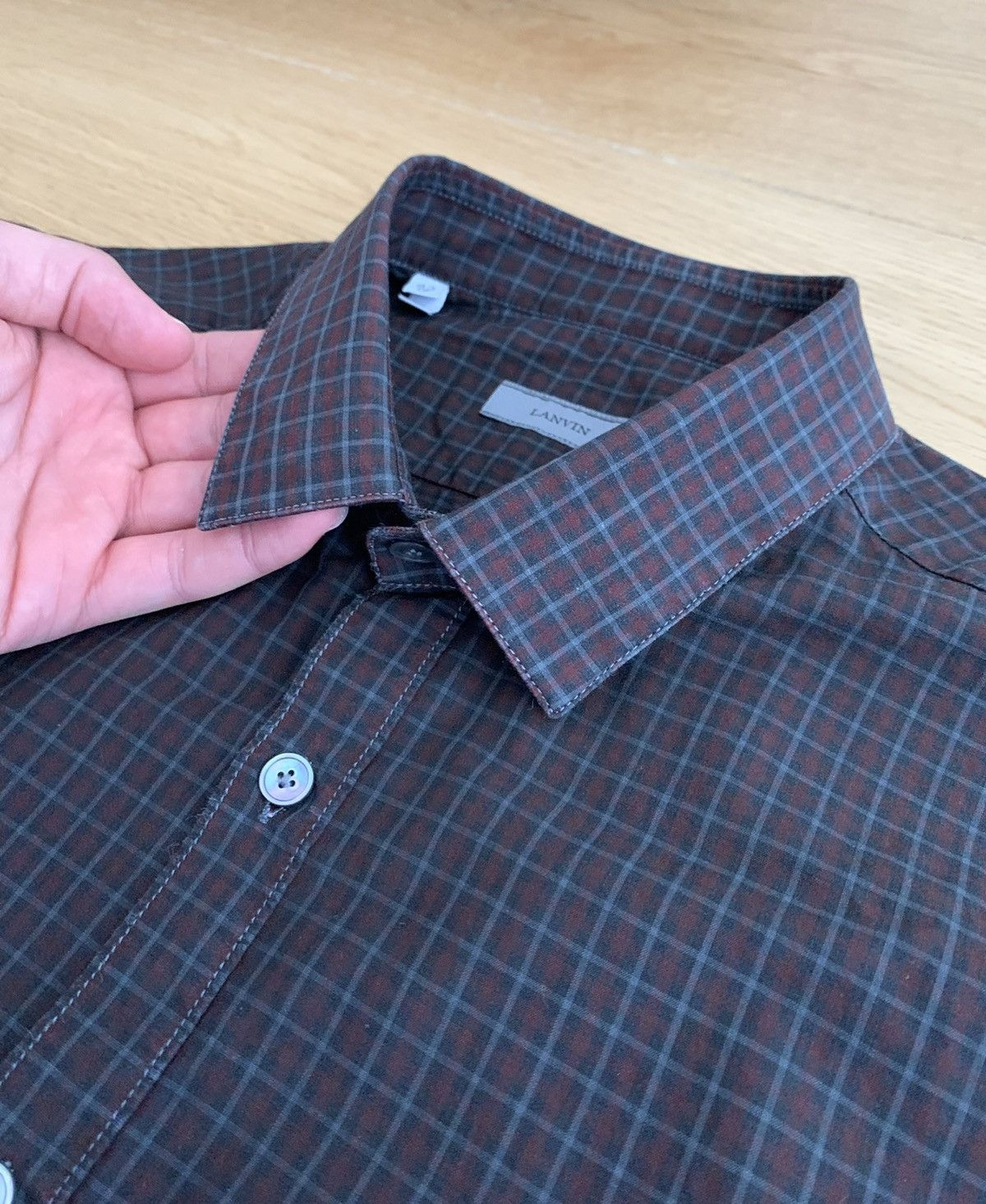Lanvin Lanvin Dip Dye check Shirt Size US XL / EU 56 / 4 - 13 Thumbnail