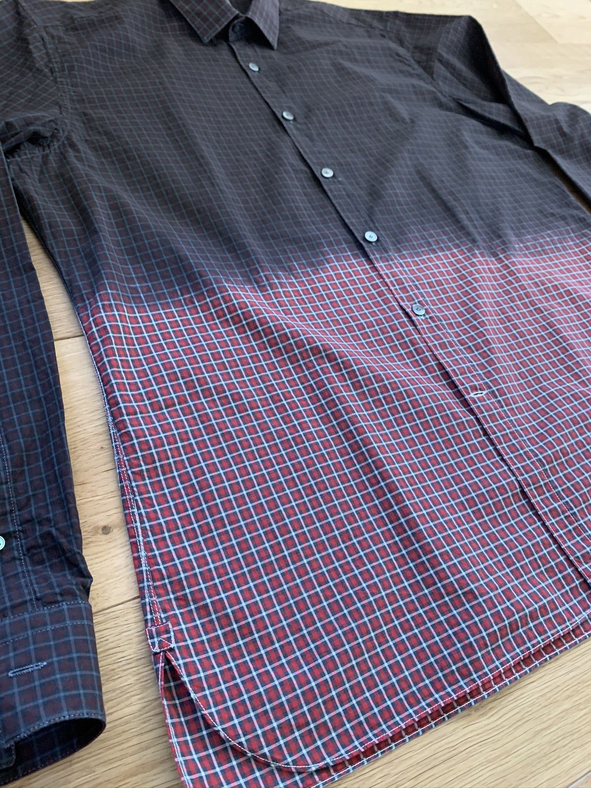 Lanvin Lanvin Dip Dye check Shirt Size US XL / EU 56 / 4 - 9 Thumbnail
