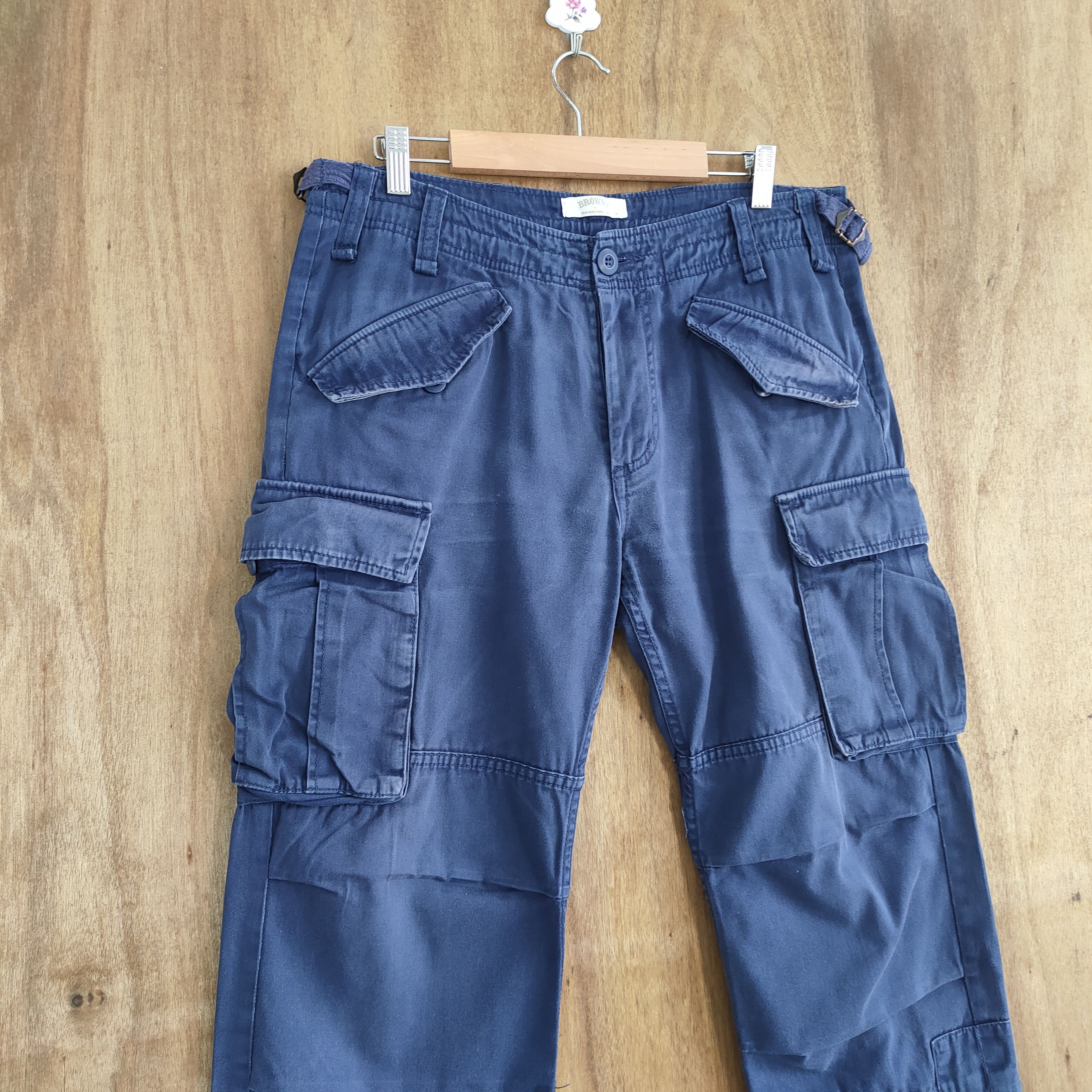 Japanese Brand #R1 VINTAGE JAPANESE BRAND FADED CARGO PANTS Size US 32 / EU 48 - 6 Thumbnail
