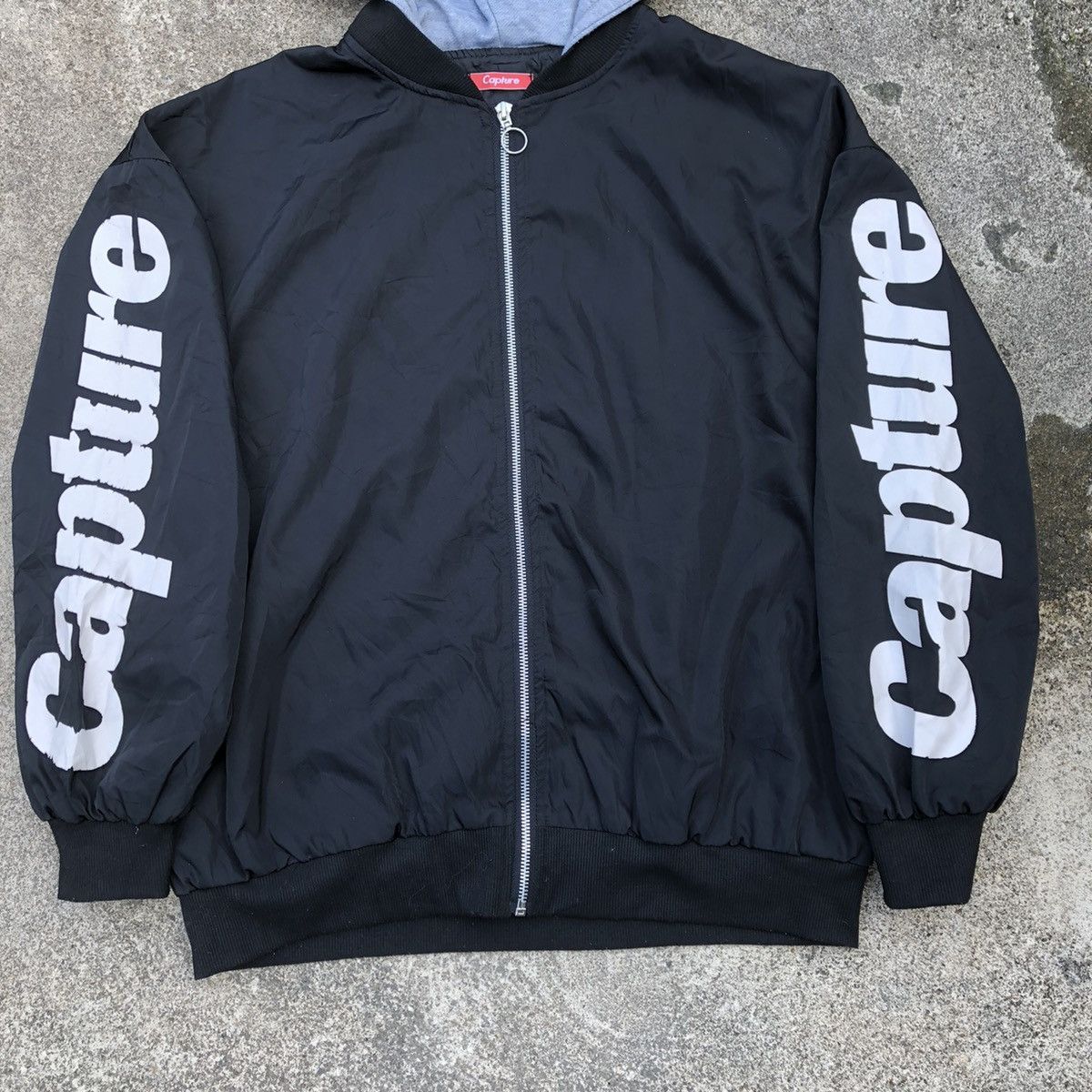 Japanese Brand × Vintage 🔥Rare🔥🇯🇵Capture Hollywood Made Hype Beast Hoodie Light Jacket Size US L / EU 52-54 / 3 - 4 Thumbnail