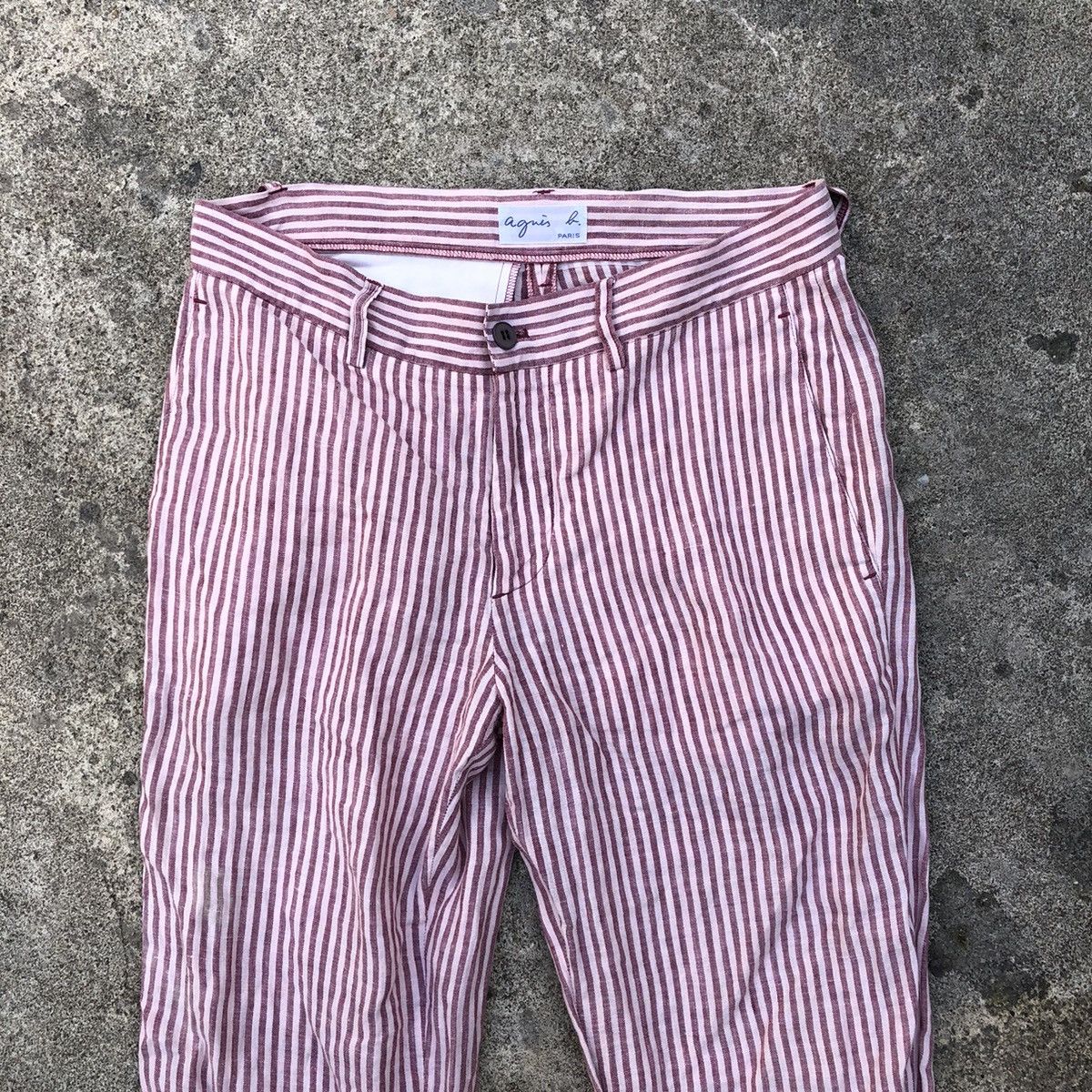 Designer × Vintage × agnes b. 🔥Rare🔥Vintage Agnes B. Avant Garde Styles Linen Casual Pants Size 30" / US 8 / IT 44 - 2 Thumbnail
