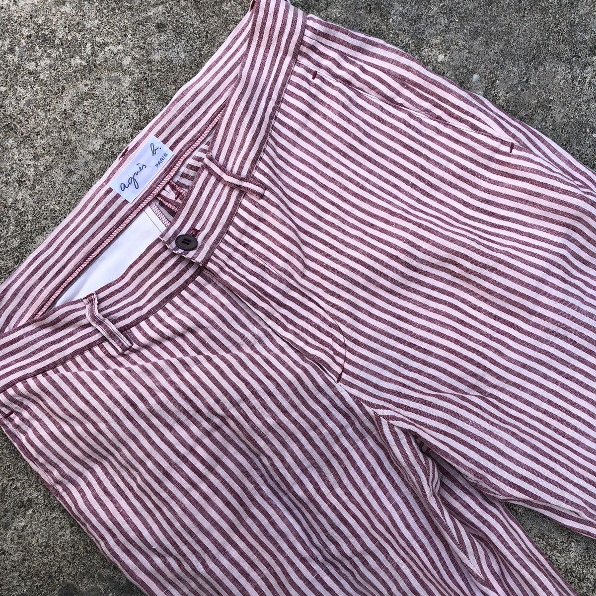 Designer × Vintage × agnes b. 🔥Rare🔥Vintage Agnes B. Avant Garde Styles Linen Casual Pants Size 30" / US 8 / IT 44 - 8 Thumbnail