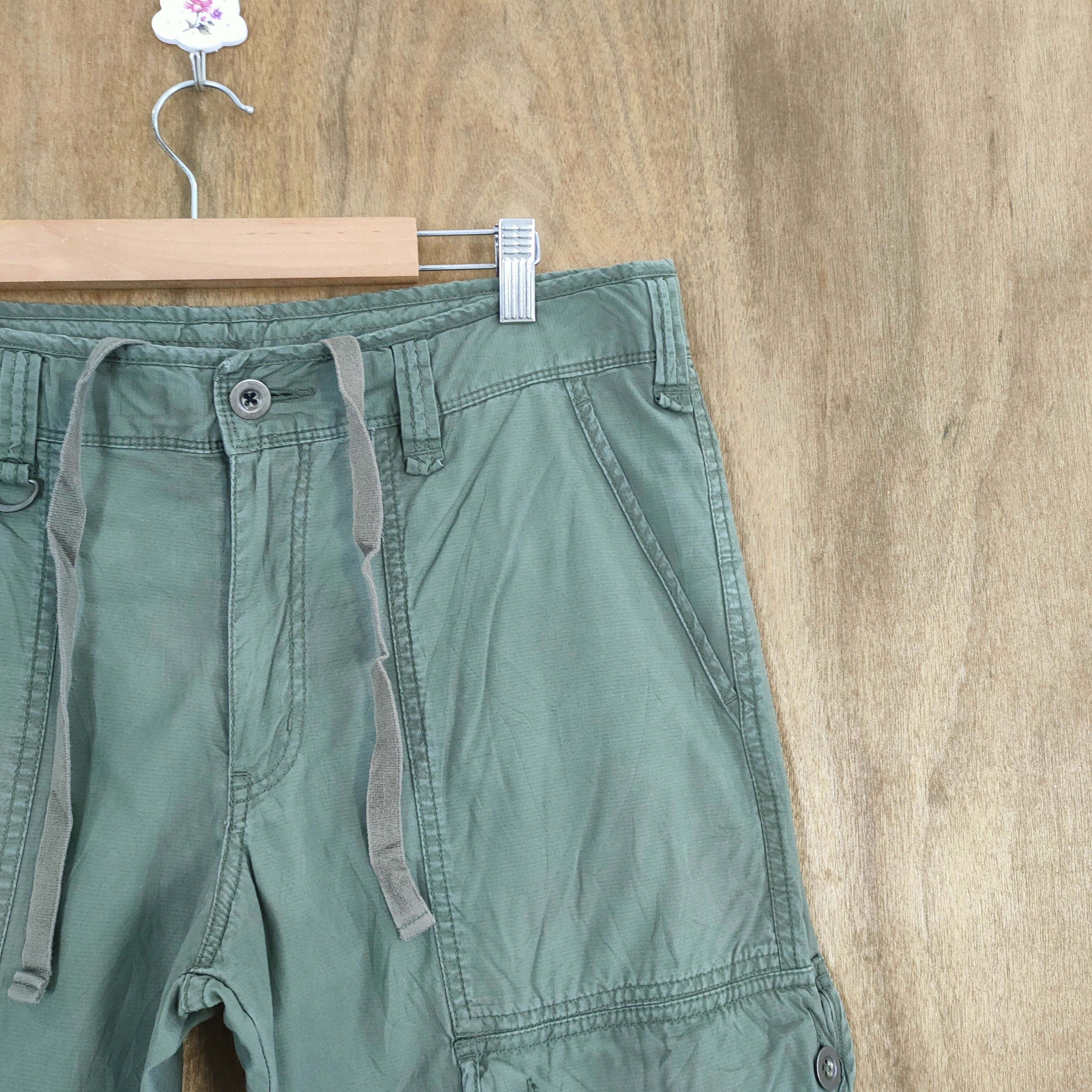 Japanese Brand VINTAGE JAPANESE BRAND FADED GREEN CARGO PANTS Size US 32 / EU 48 - 5 Thumbnail