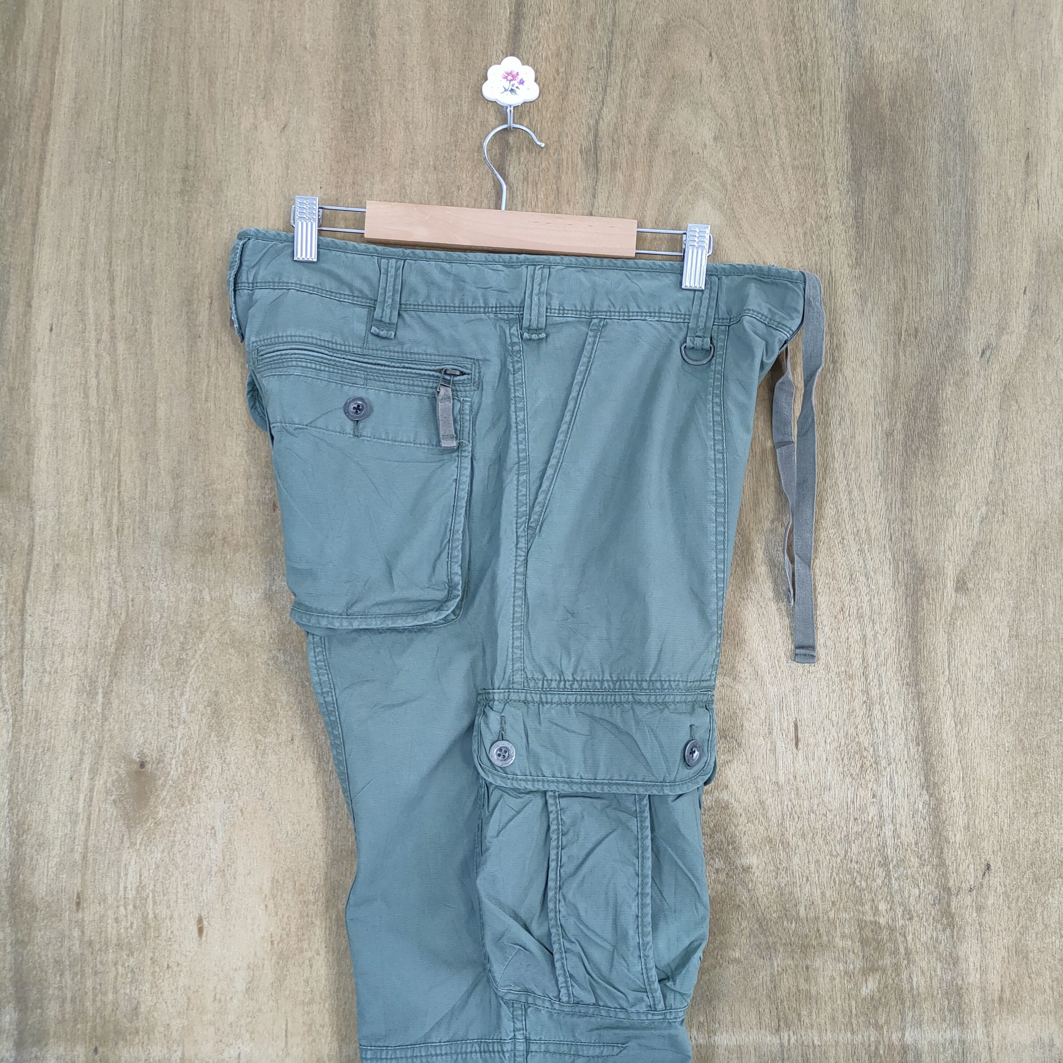 Japanese Brand VINTAGE JAPANESE BRAND FADED GREEN CARGO PANTS Size US 32 / EU 48 - 12 Thumbnail