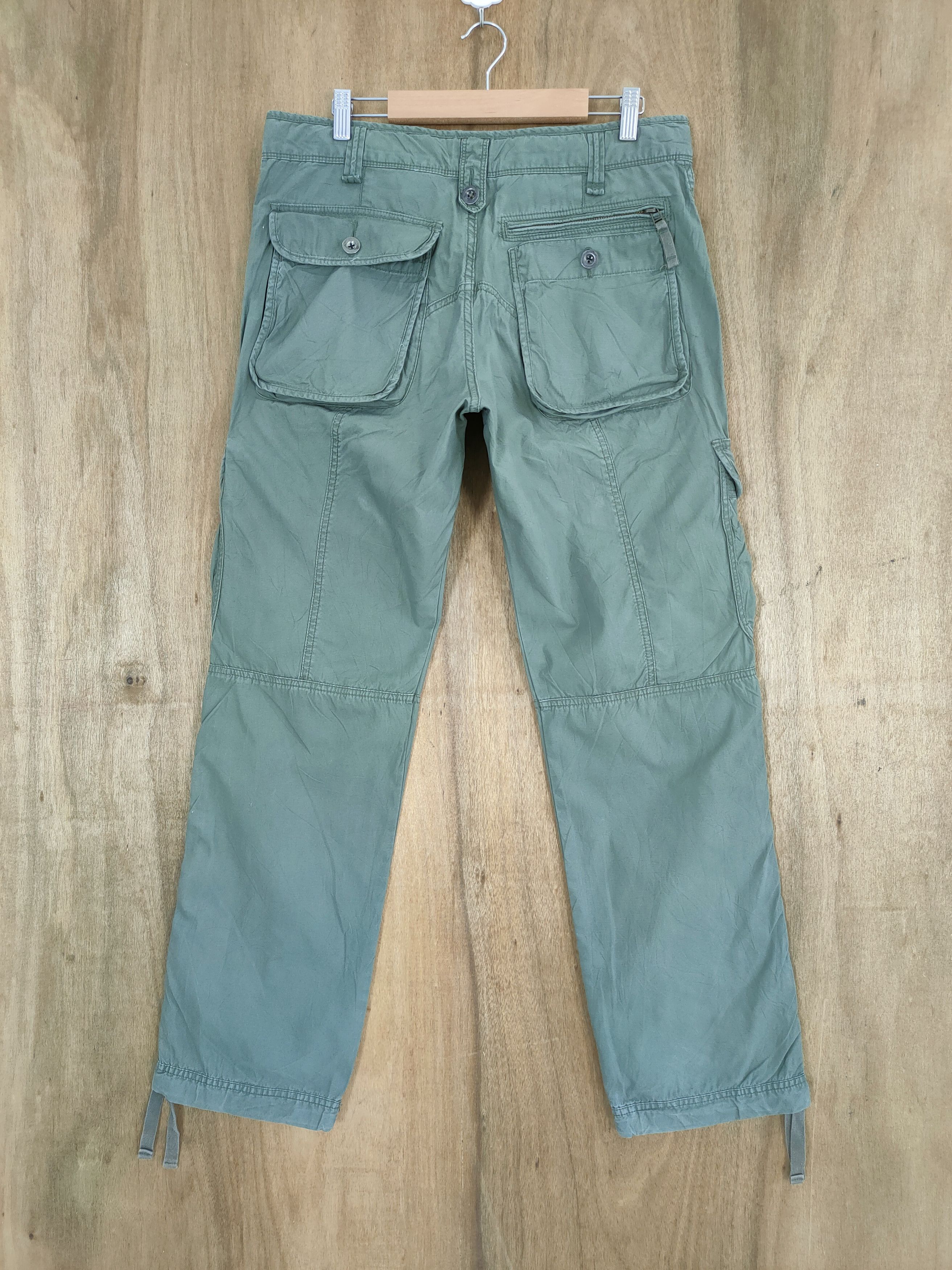 Japanese Brand VINTAGE JAPANESE BRAND FADED GREEN CARGO PANTS Size US 32 / EU 48 - 7 Thumbnail