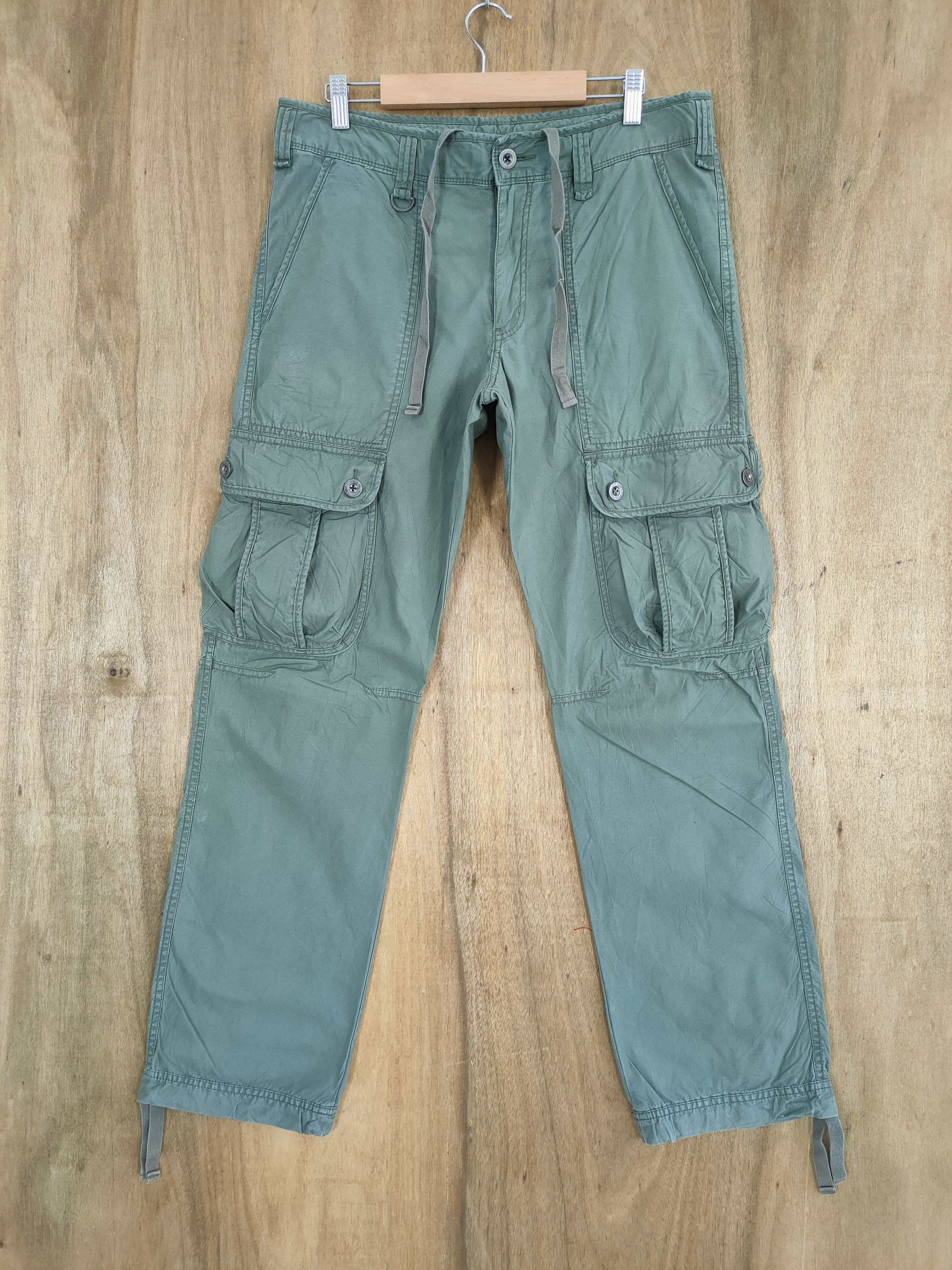 Japanese Brand VINTAGE JAPANESE BRAND FADED GREEN CARGO PANTS Size US 32 / EU 48 - 1 Thumbnail