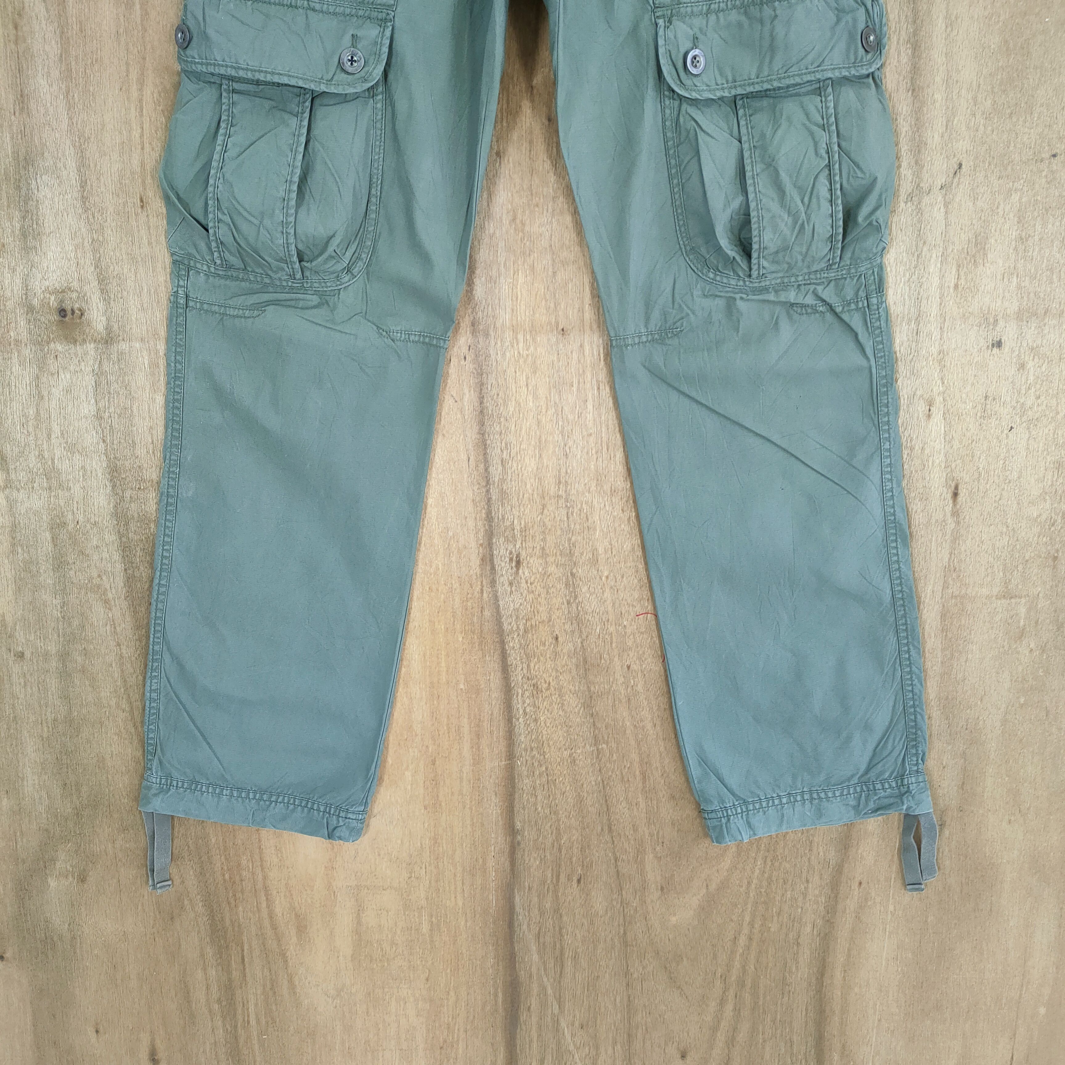 Japanese Brand VINTAGE JAPANESE BRAND FADED GREEN CARGO PANTS Size US 32 / EU 48 - 3 Thumbnail
