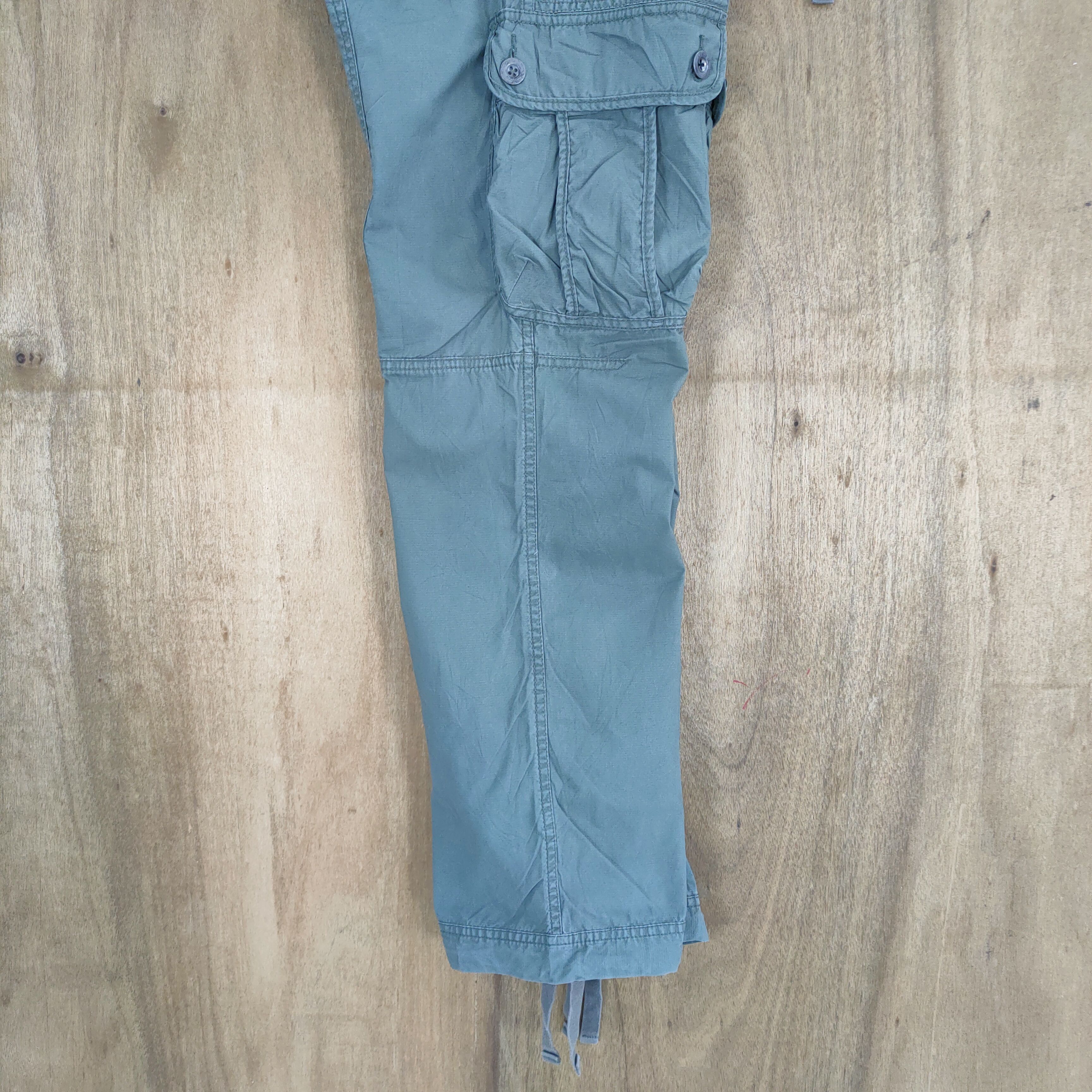Japanese Brand VINTAGE JAPANESE BRAND FADED GREEN CARGO PANTS Size US 32 / EU 48 - 13 Thumbnail