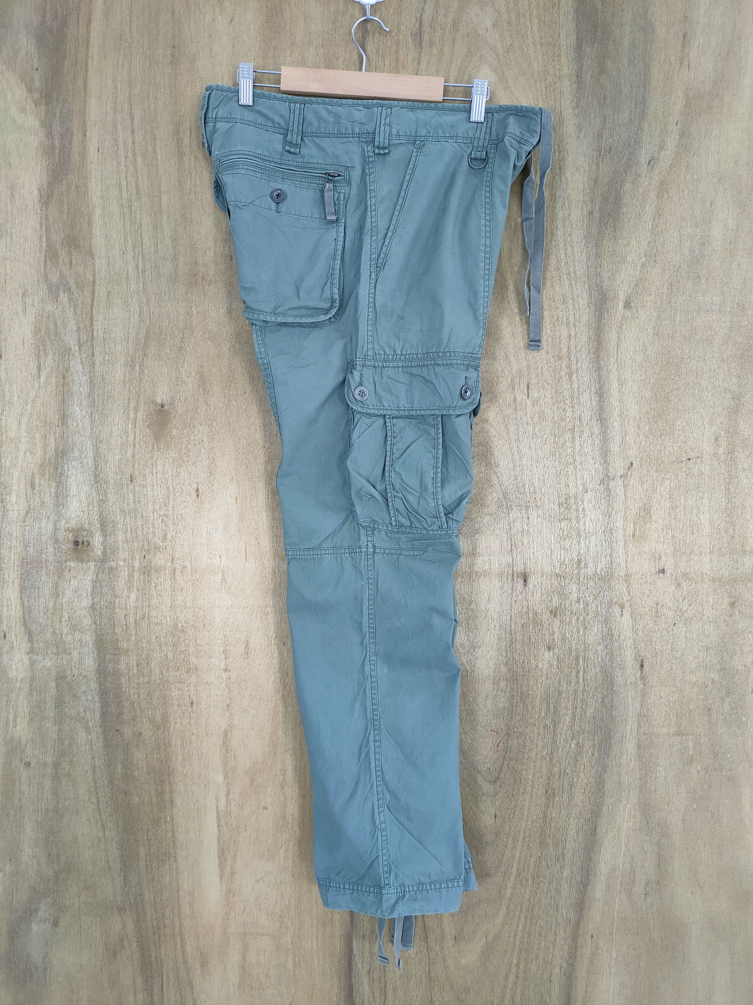Japanese Brand VINTAGE JAPANESE BRAND FADED GREEN CARGO PANTS Size US 32 / EU 48 - 11 Thumbnail