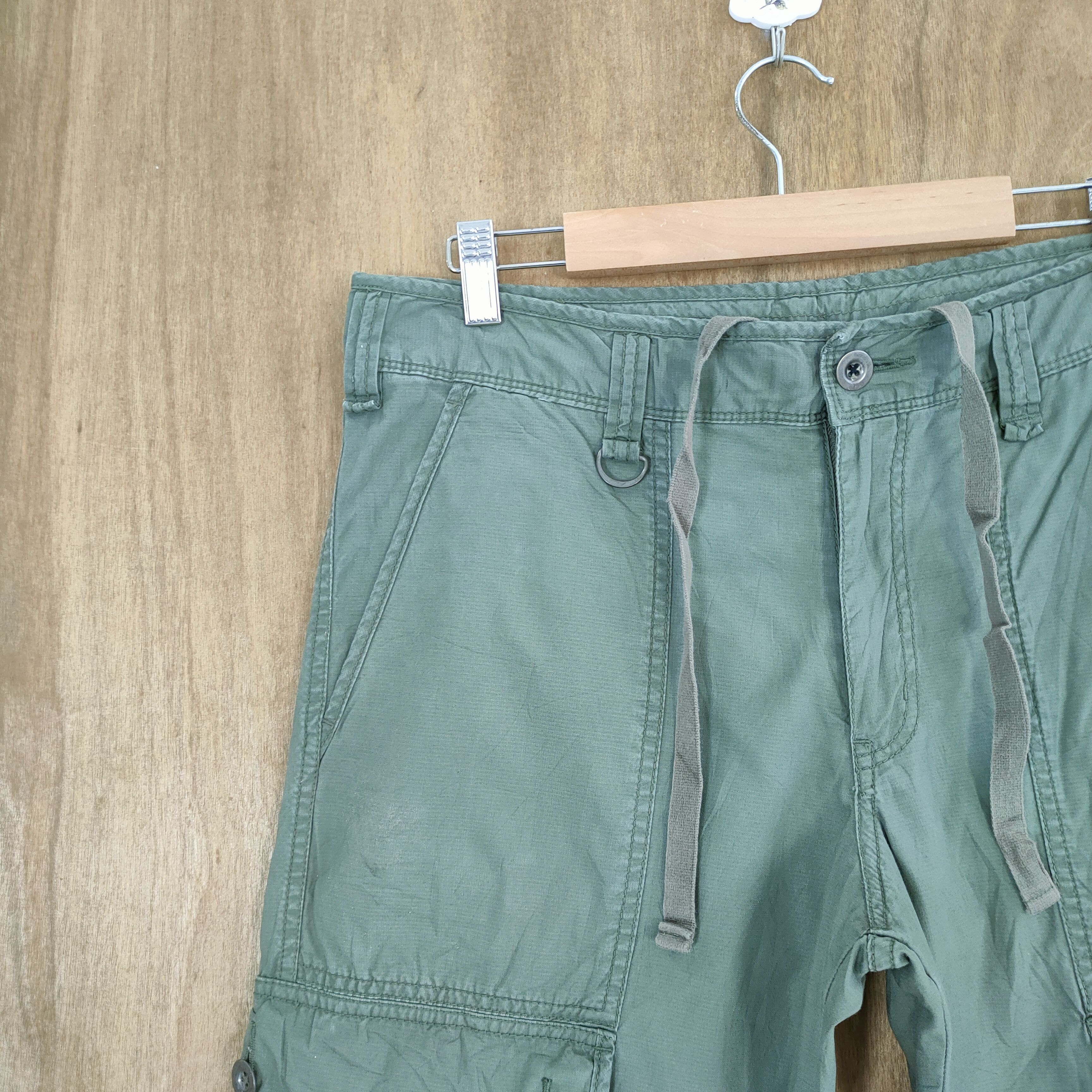 Japanese Brand VINTAGE JAPANESE BRAND FADED GREEN CARGO PANTS Size US 32 / EU 48 - 4 Thumbnail
