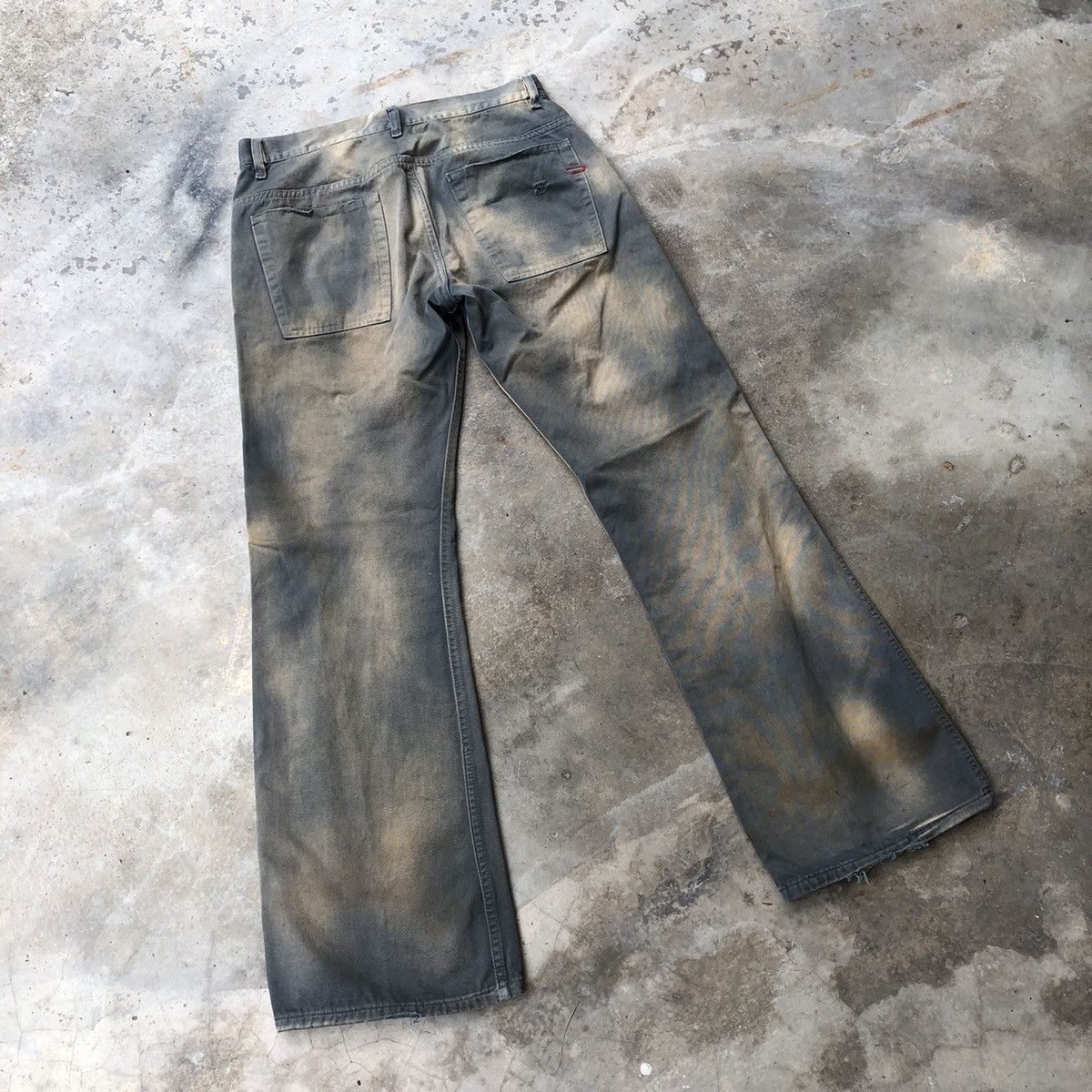 Diesel × Vintage 🔥Sick🔥Distress🔥Diesel Industry Splash Bleach Buttons Pants Size US 31 - 4 Thumbnail