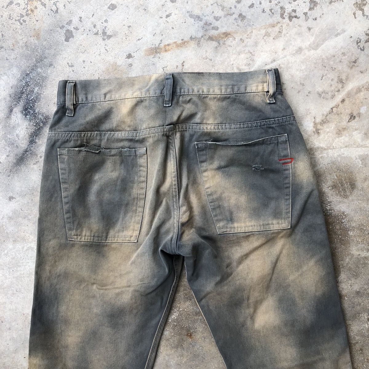 Diesel × Vintage 🔥Sick🔥Distress🔥Diesel Industry Splash Bleach Buttons Pants Size US 31 - 5 Thumbnail
