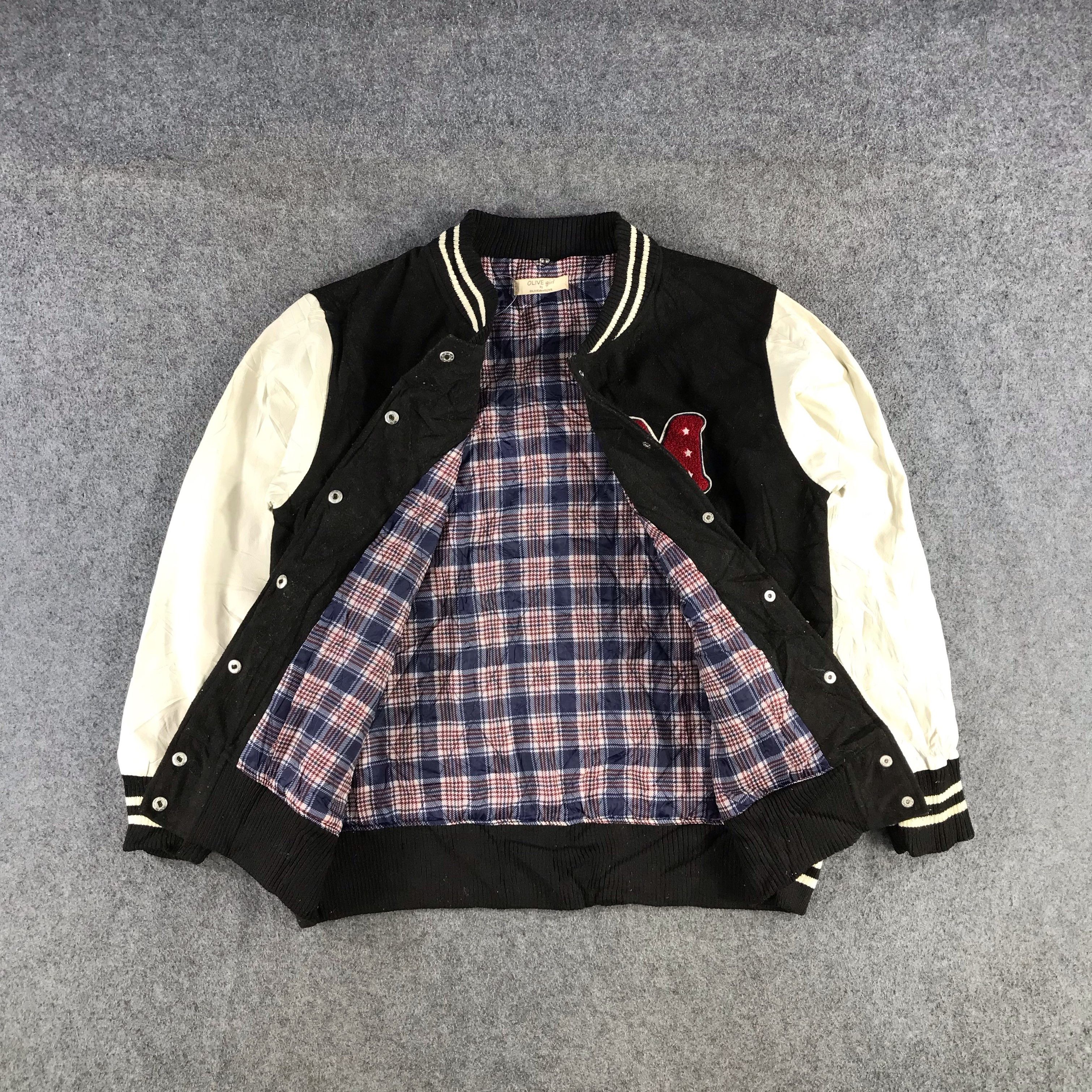 Japanese Brand Japanese Olive Des Olive Letterman Varsity Jacket JC112 Size US L / EU 52-54 / 3 - 2 Thumbnail
