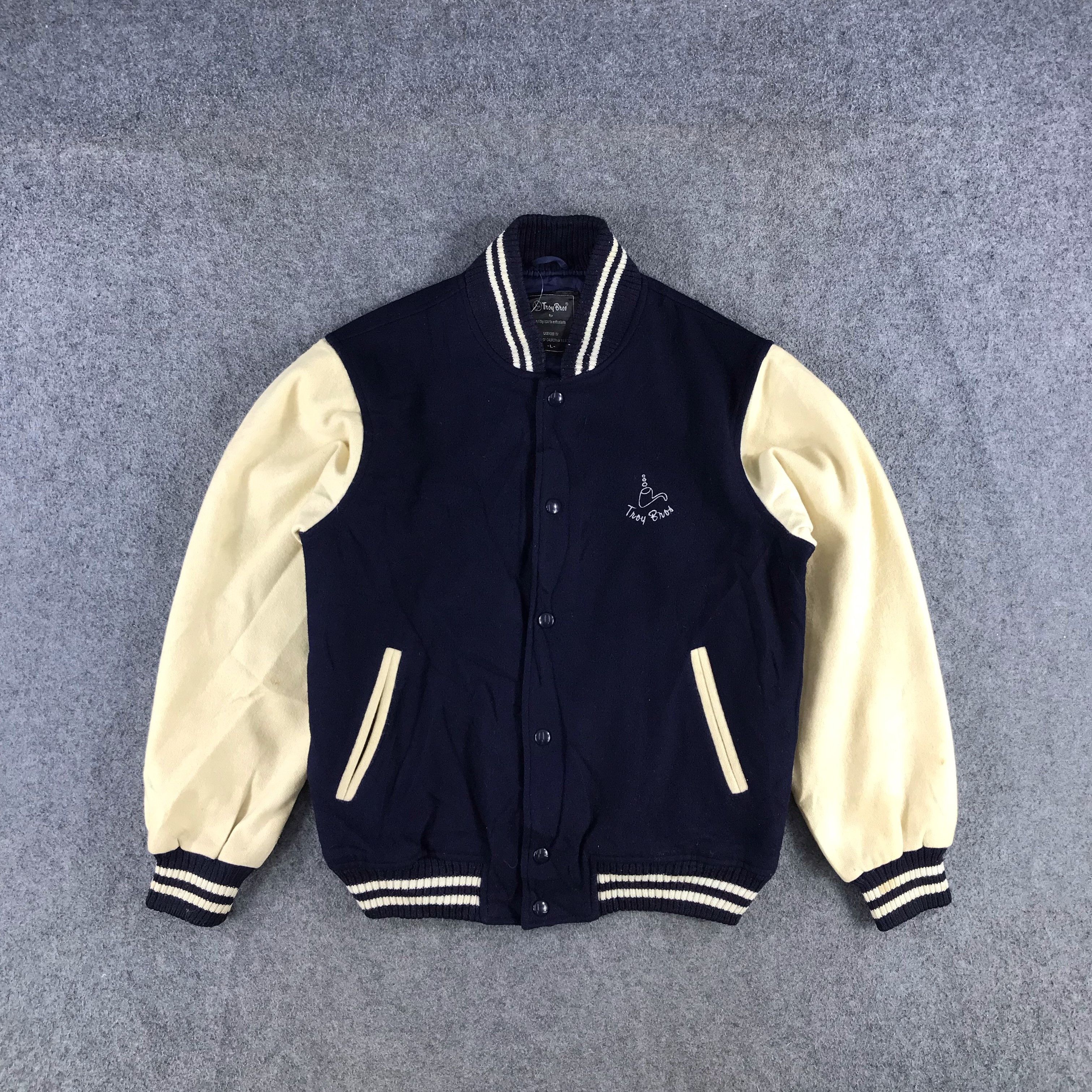 Japanese Brand Vintage Troy Bros Baseball Varsity Jacket JC74 Size US L / EU 52-54 / 3 - 1 Thumbnail