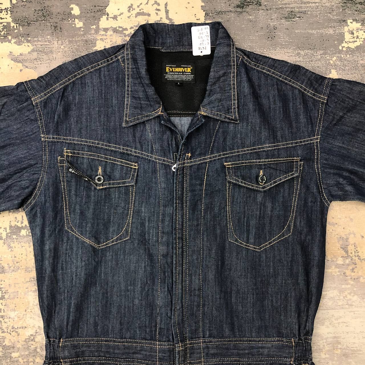 Japanese Brand P678 EVENRIVER WORKWEAR DENIM COVERALLS Size US L / EU 52-54 / 3 - 4 Thumbnail