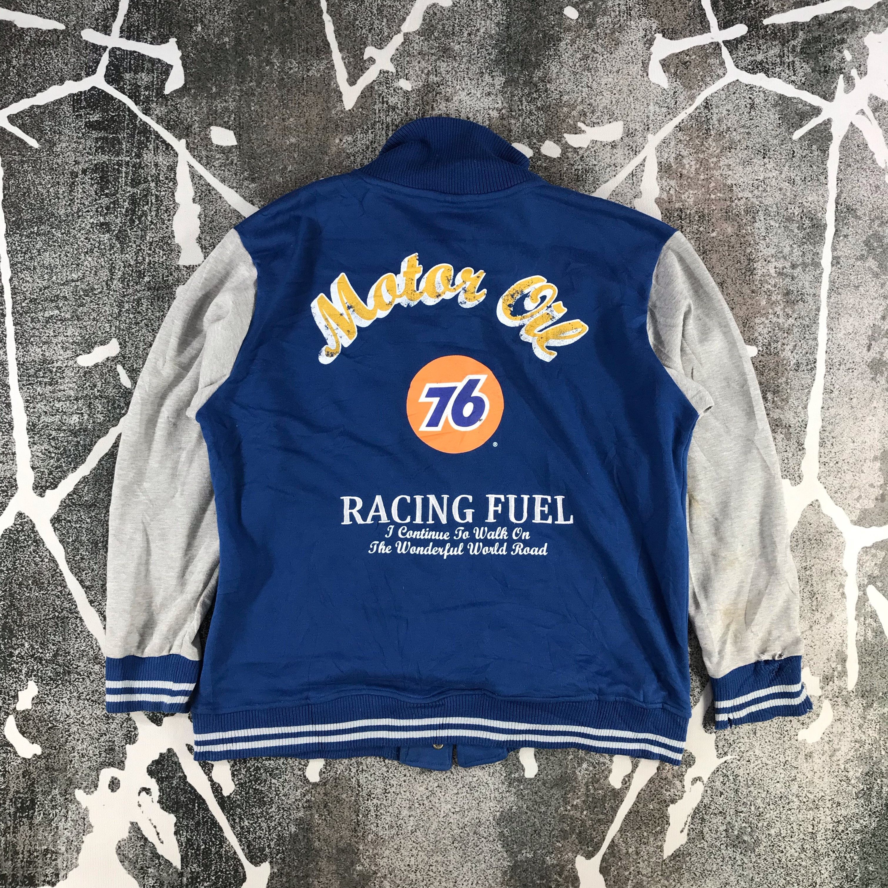 Japanese Brand Distress 76 Lubricants Racing Varsity Jacket JC14 Size US L / EU 52-54 / 3 - 3 Thumbnail