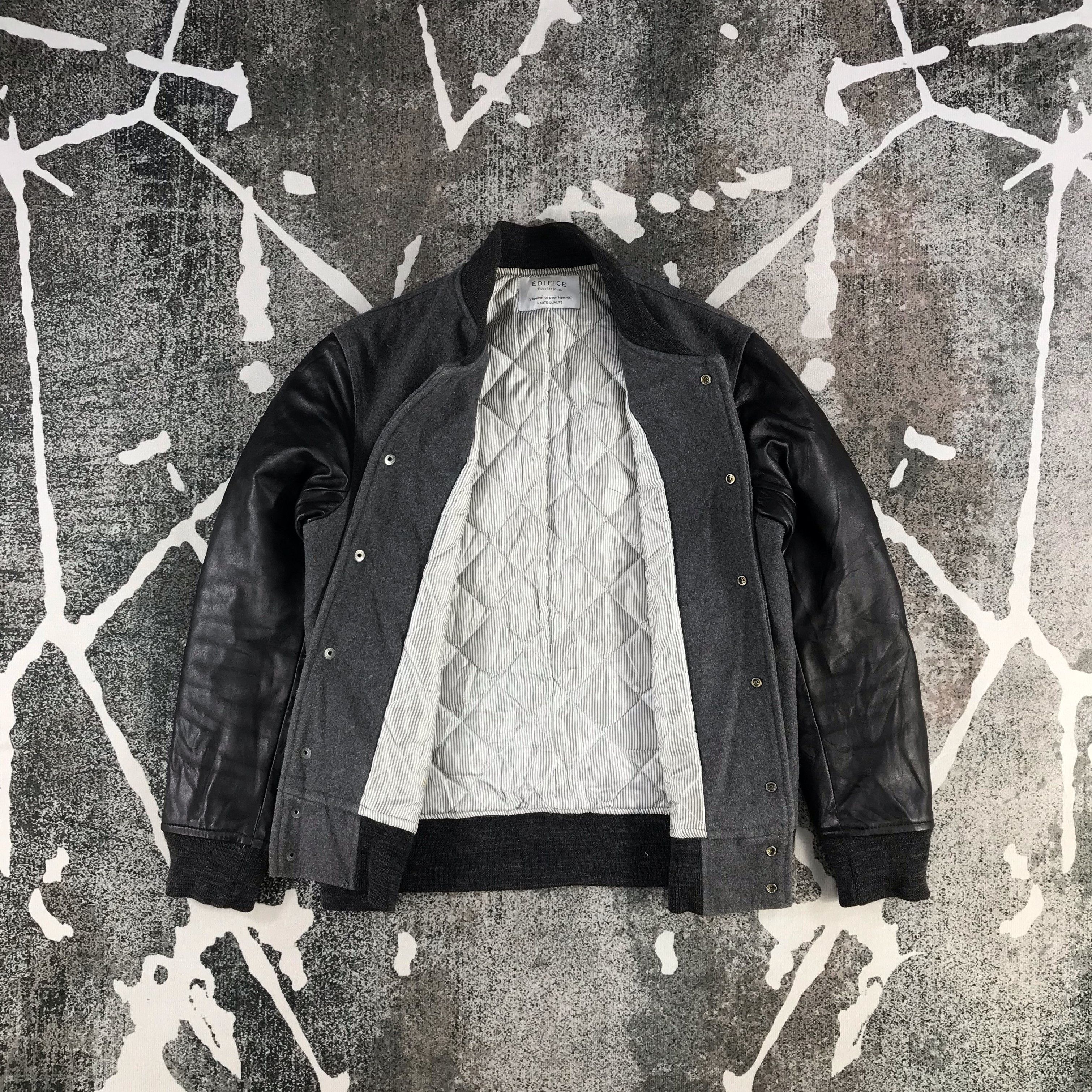 Edifice Japan Edifice Varsity Jacket Leather Sleeve JC6 Size US S / EU 44-46 / 1 - 2 Thumbnail