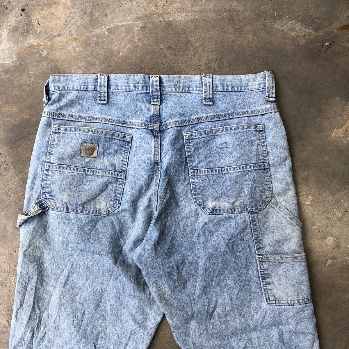 Lee 🔥Rare🔥Distress🔥Vintage Lee Carpenter Bushpants Worker Jeans Size US 36 / EU 52 - 6 Thumbnail