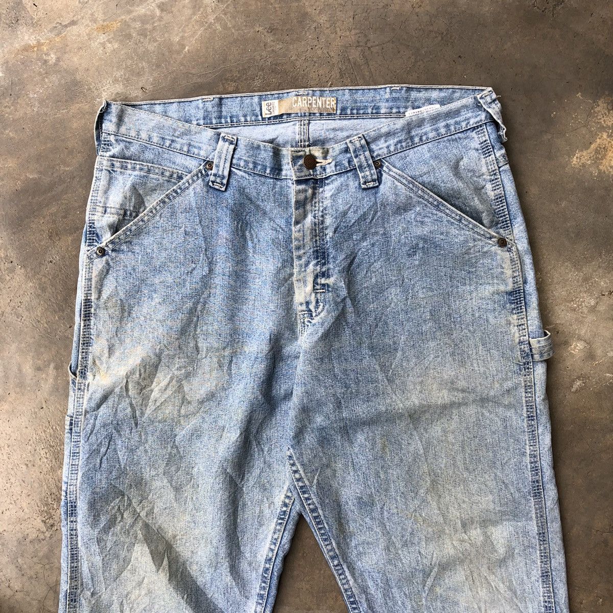 Lee 🔥Rare🔥Distress🔥Vintage Lee Carpenter Bushpants Worker Jeans Size US 36 / EU 52 - 2 Thumbnail