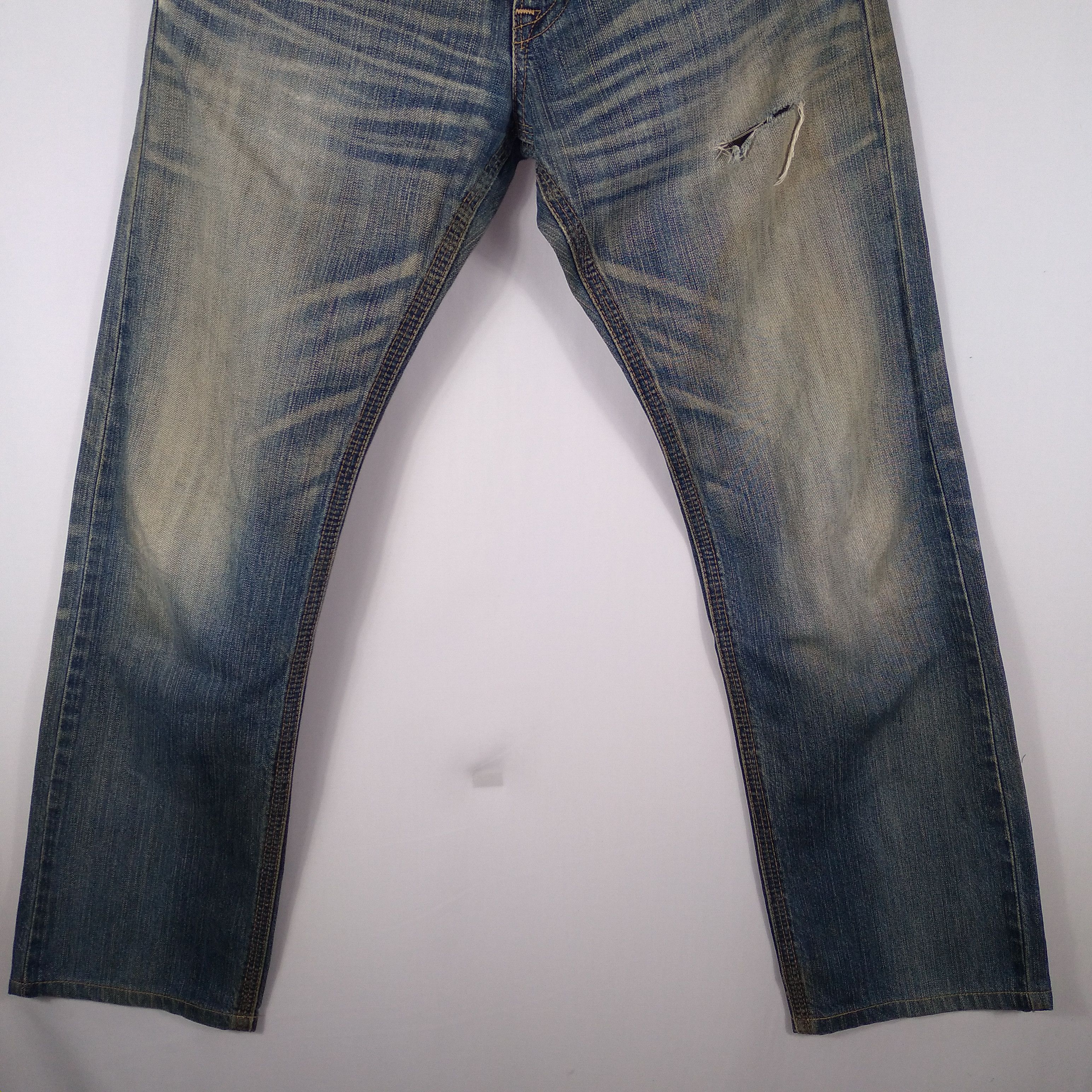 Edwin × Vintage Vintage Edwin E8003 Stoned Wash Distressed Denim Jeans Size US 34 / EU 50 - 5 Thumbnail