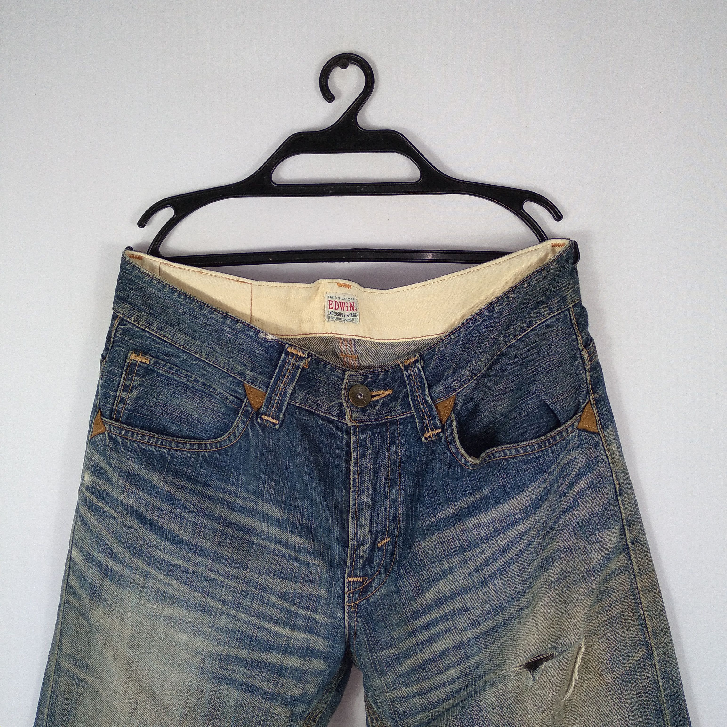 Edwin × Vintage Vintage Edwin E8003 Stoned Wash Distressed Denim Jeans Size US 34 / EU 50 - 3 Thumbnail
