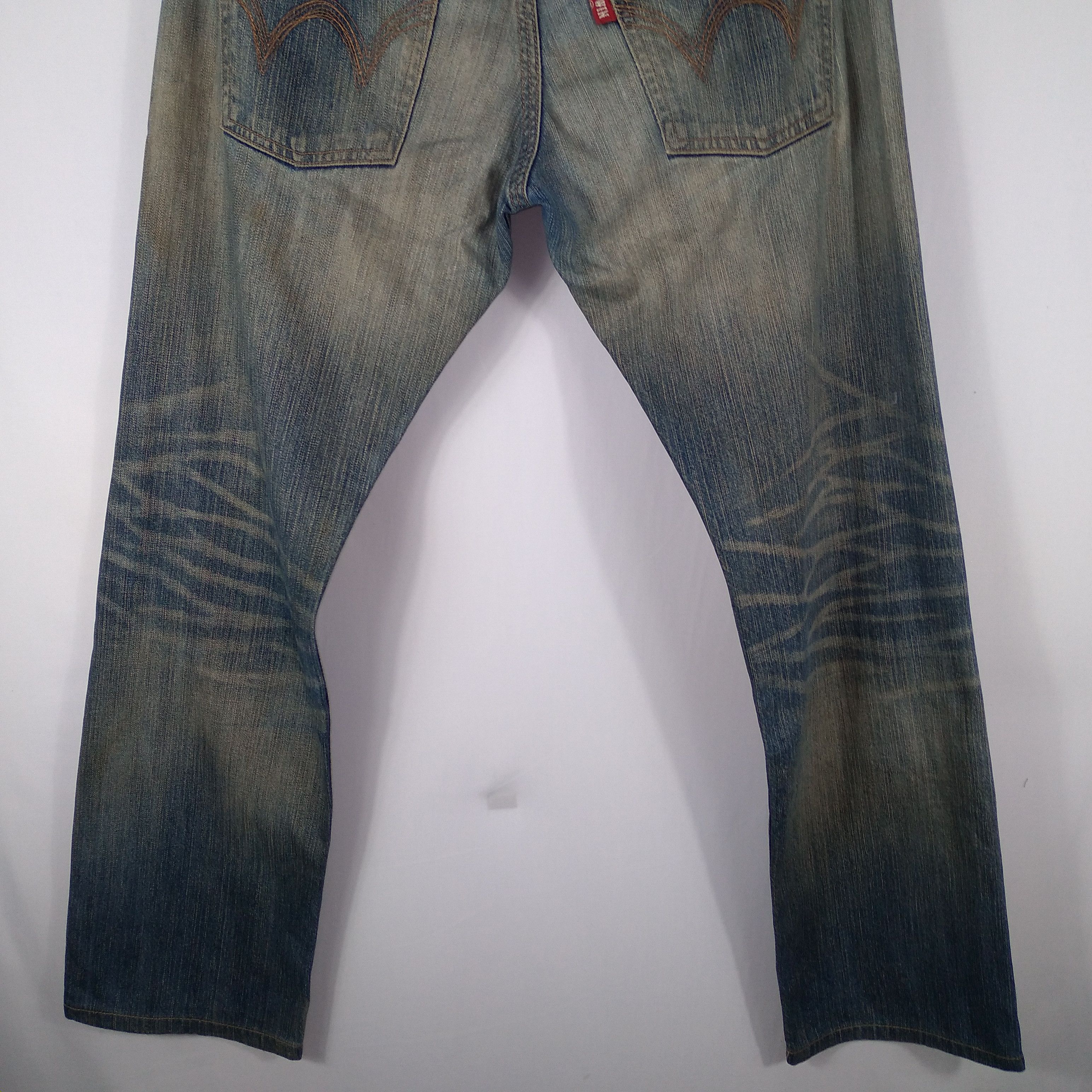 Edwin × Vintage Vintage Edwin E8003 Stoned Wash Distressed Denim Jeans Size US 34 / EU 50 - 12 Thumbnail