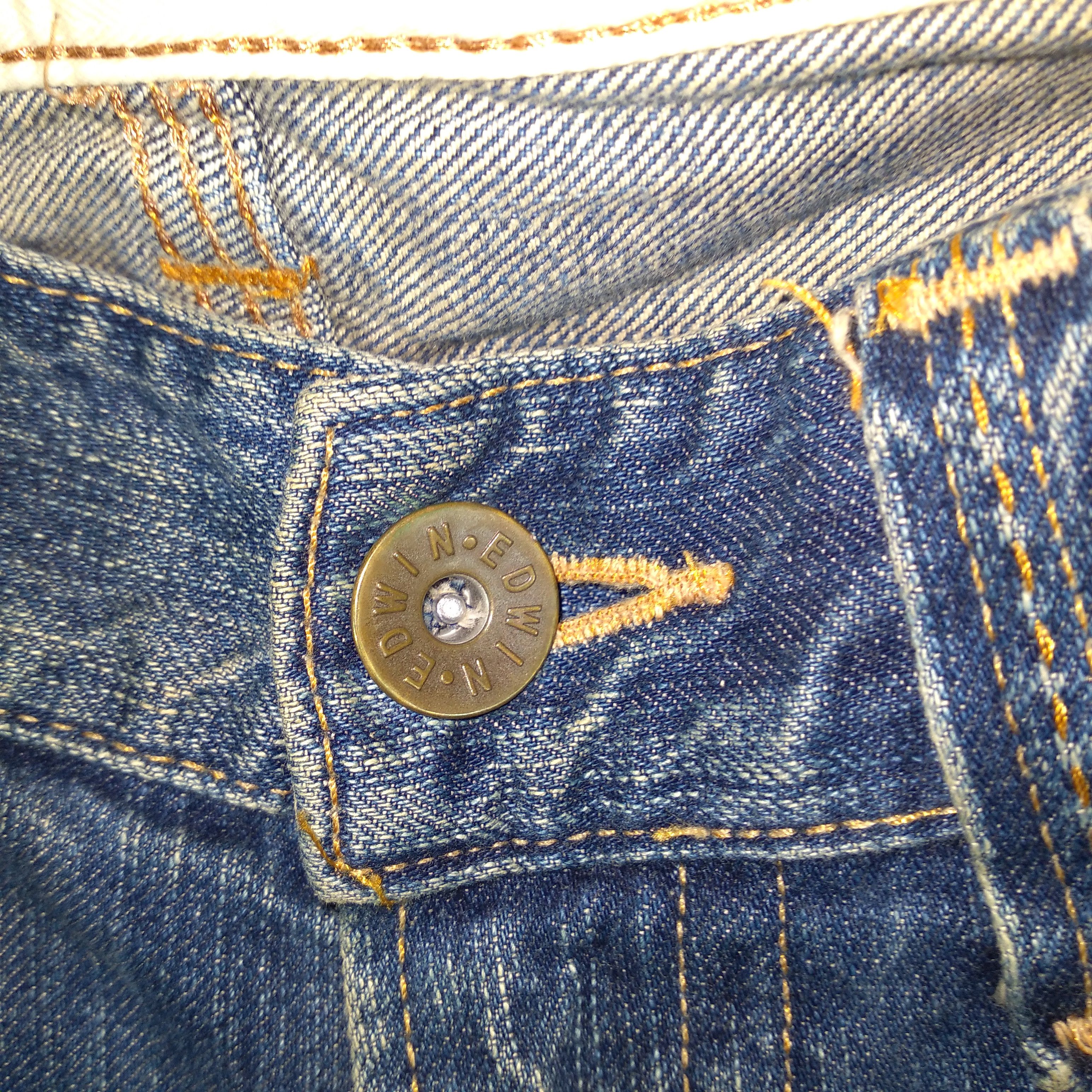 Edwin × Vintage Vintage Edwin E8003 Stoned Wash Distressed Denim Jeans Size US 34 / EU 50 - 17 Thumbnail