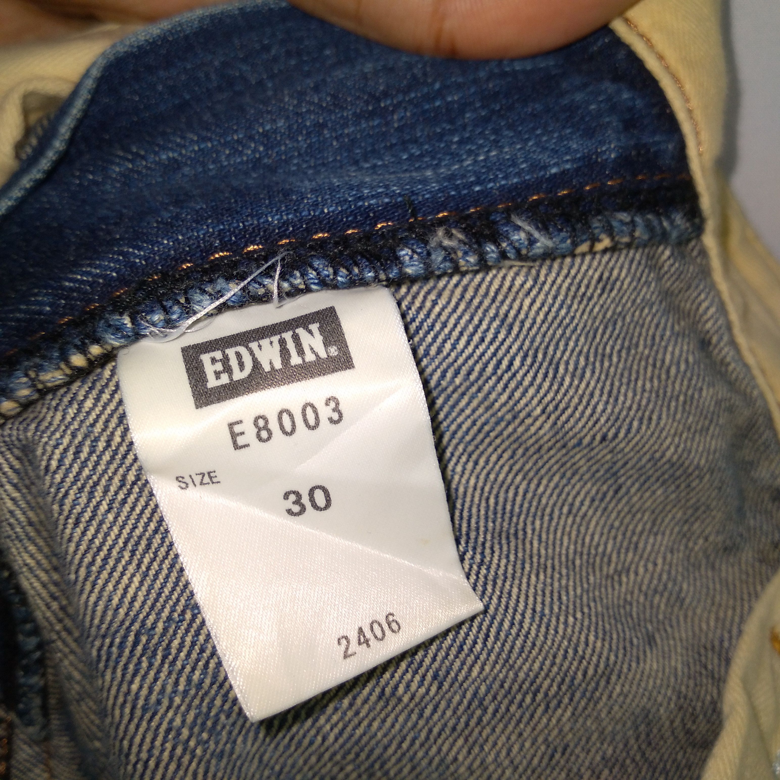 Edwin × Vintage Vintage Edwin E8003 Stoned Wash Distressed Denim Jeans Size US 34 / EU 50 - 19 Thumbnail