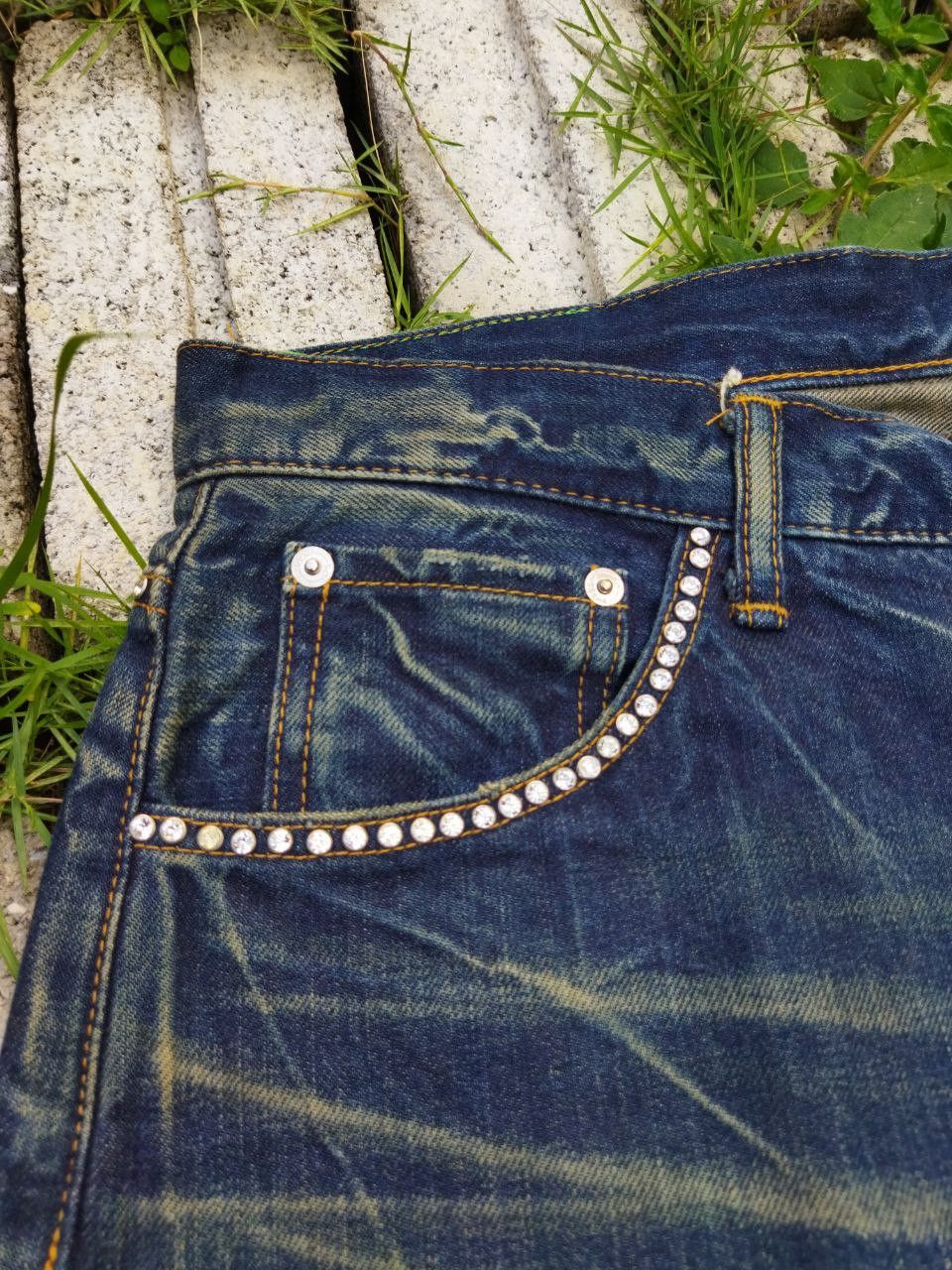 Swagger Swagger Japan Blue Distressed Jeans - Size 32 Size US 32 / EU 48 - 4 Thumbnail