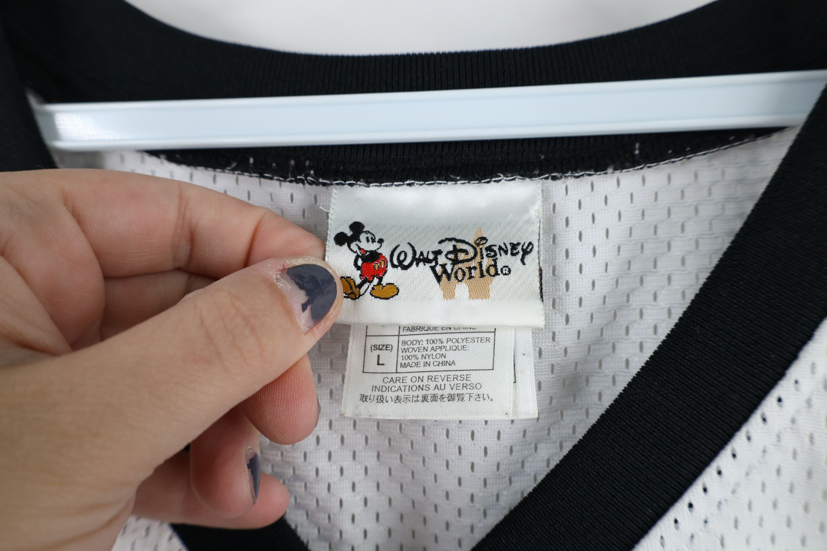 Disney × Vintage Vintage 90s Disney Flames Mickey Mouse Basketball Jersey Size US L / EU 52-54 / 3 - 6 Thumbnail