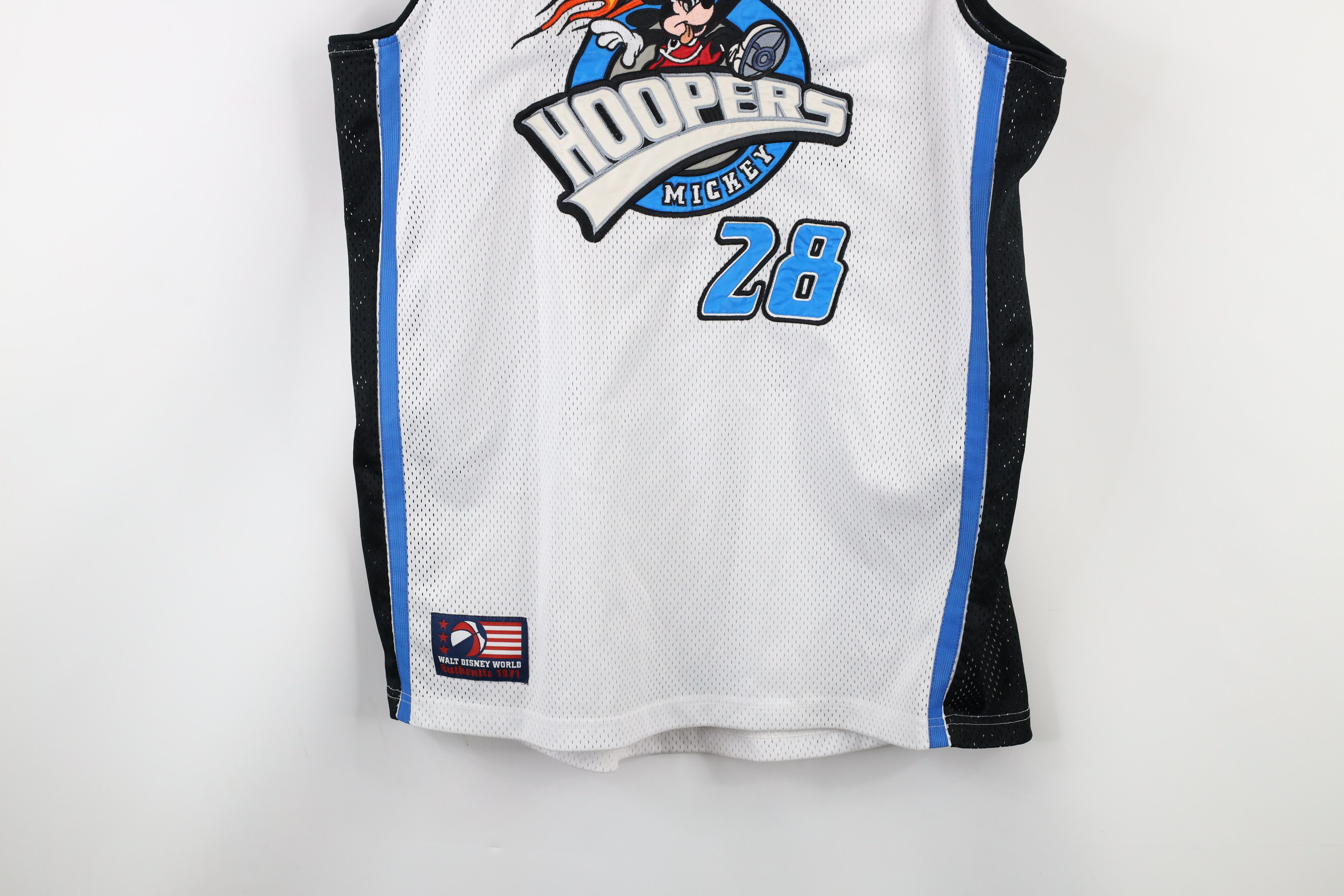Disney × Vintage Vintage 90s Disney Flames Mickey Mouse Basketball Jersey Size US L / EU 52-54 / 3 - 3 Thumbnail