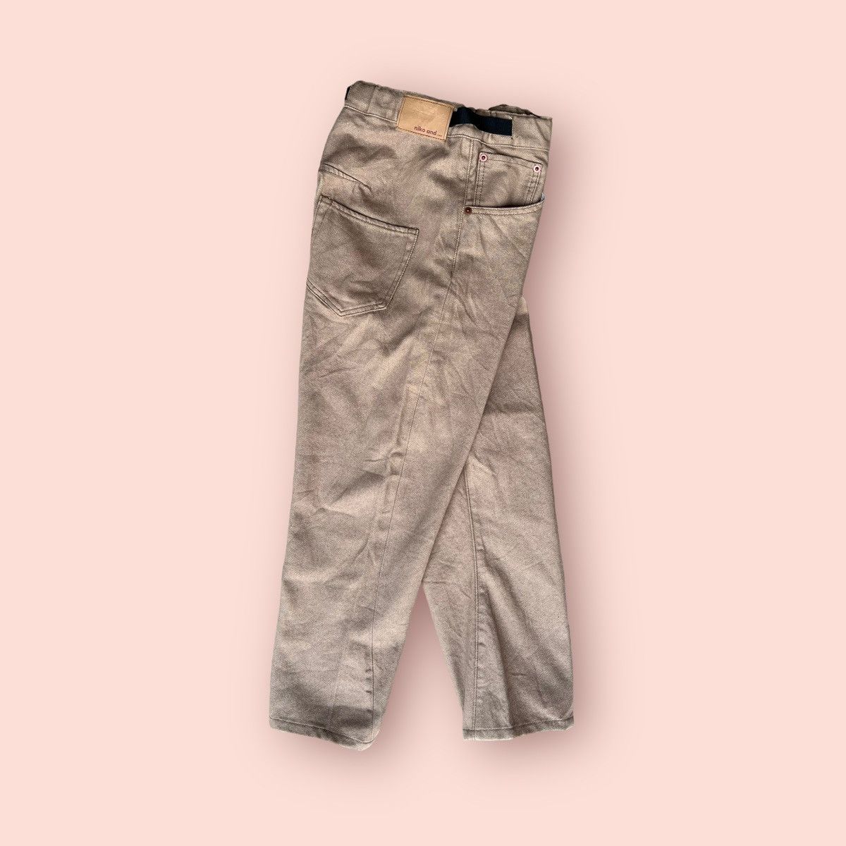 Designer × Japanese Brand RARE NIKO AND... JEANS (NEW OLD STOCK) TWIST LEG BAGGY JEANS Size 29" - 5 Thumbnail
