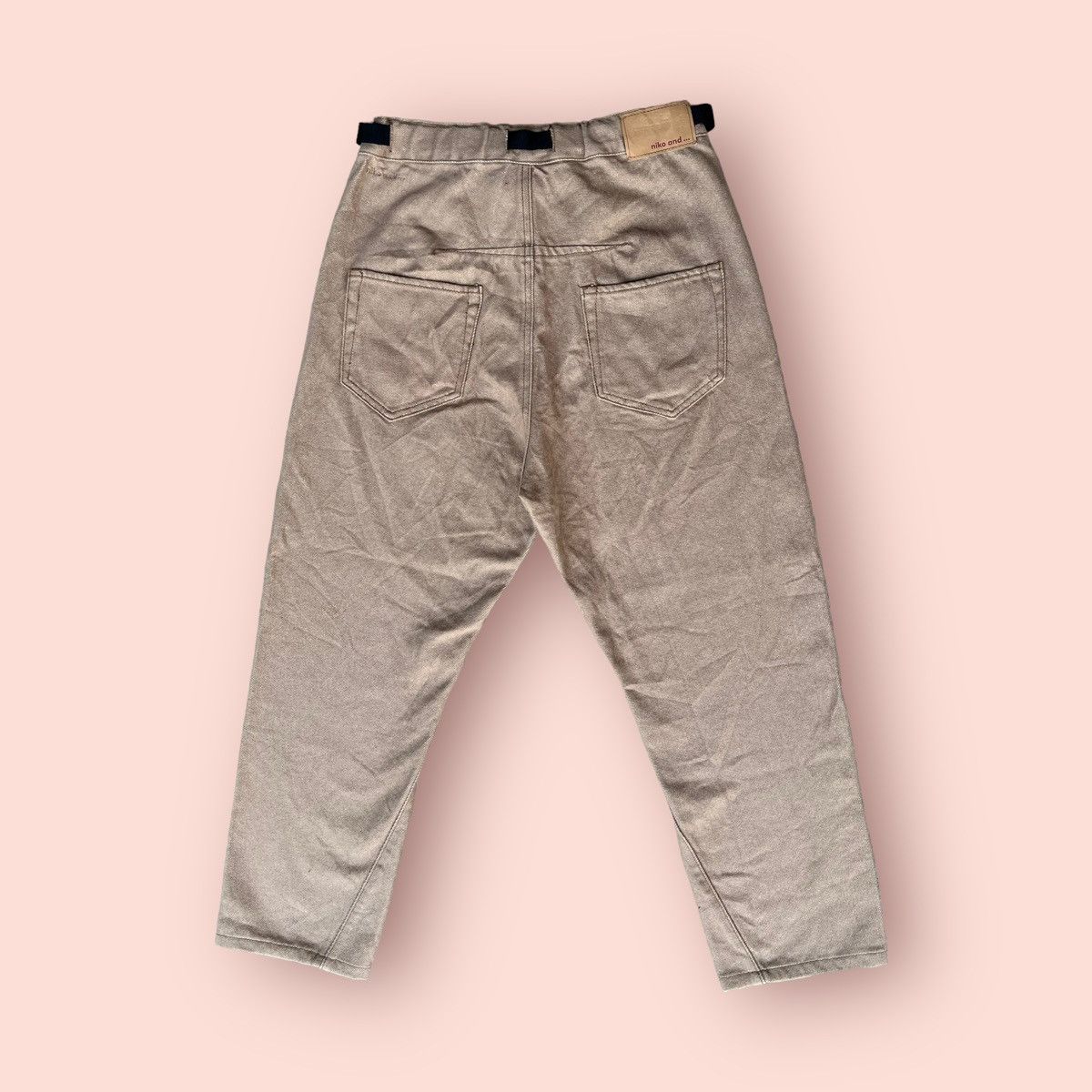 Designer × Japanese Brand RARE NIKO AND... JEANS (NEW OLD STOCK) TWIST LEG BAGGY JEANS Size 29" - 2 Thumbnail