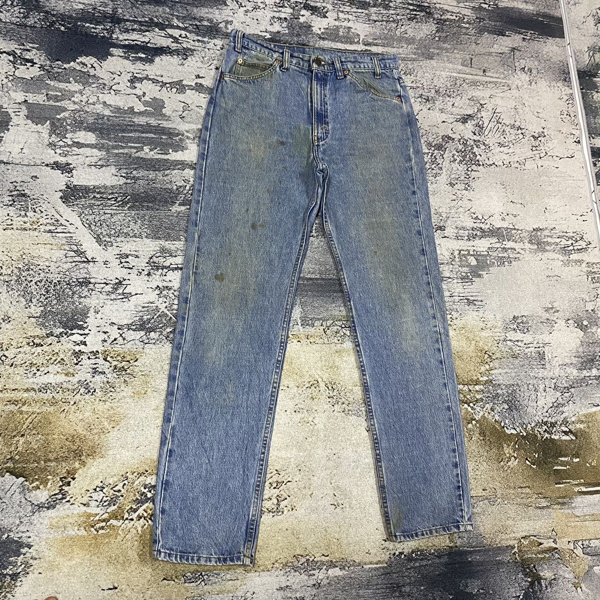 Jean × Levi's × Vintage Vintage 90s Levis 505 Orange Tab Stain Denim Jeans Size US 33 - 3 Thumbnail