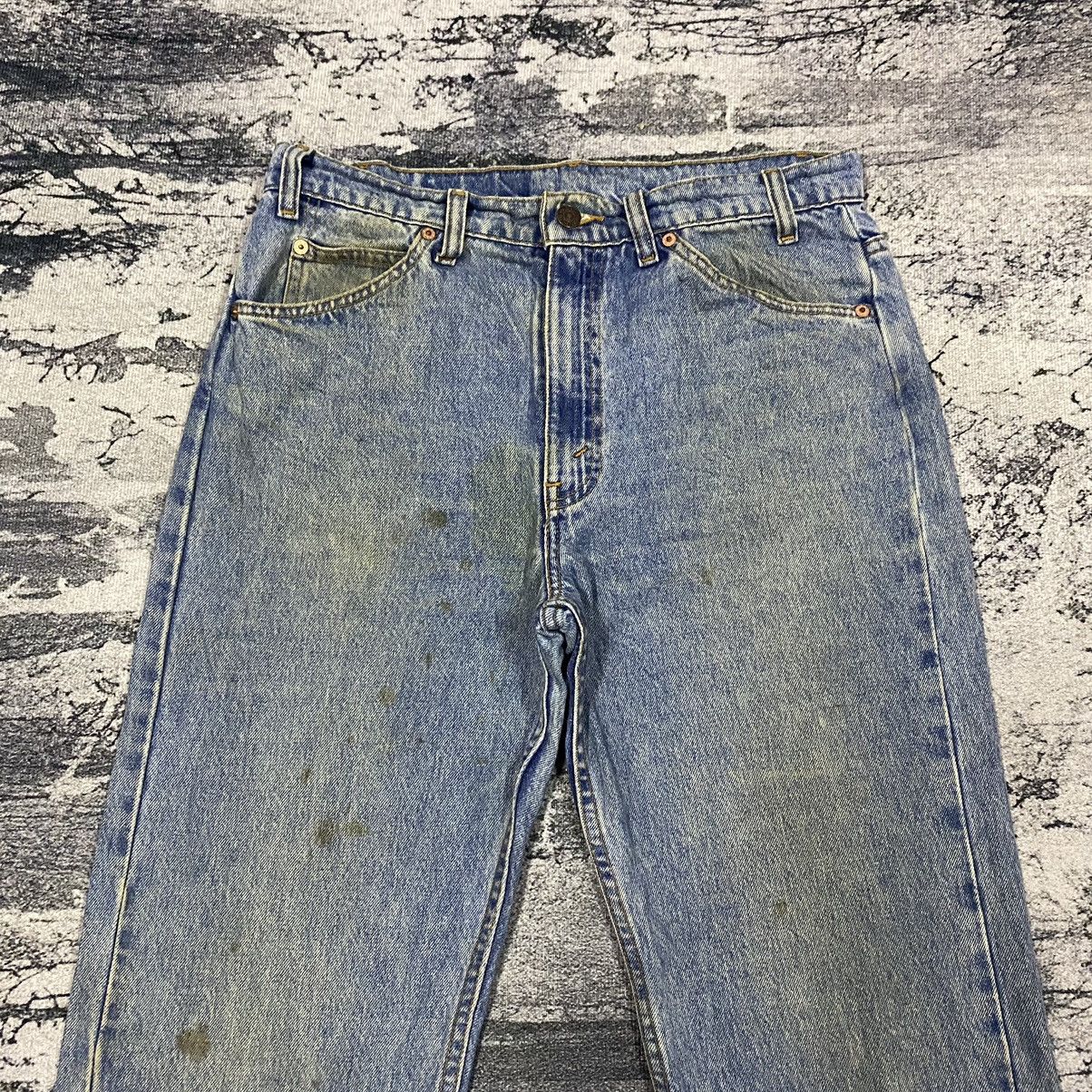 Jean × Levi's × Vintage Vintage 90s Levis 505 Orange Tab Stain Denim Jeans Size US 33 - 5 Thumbnail