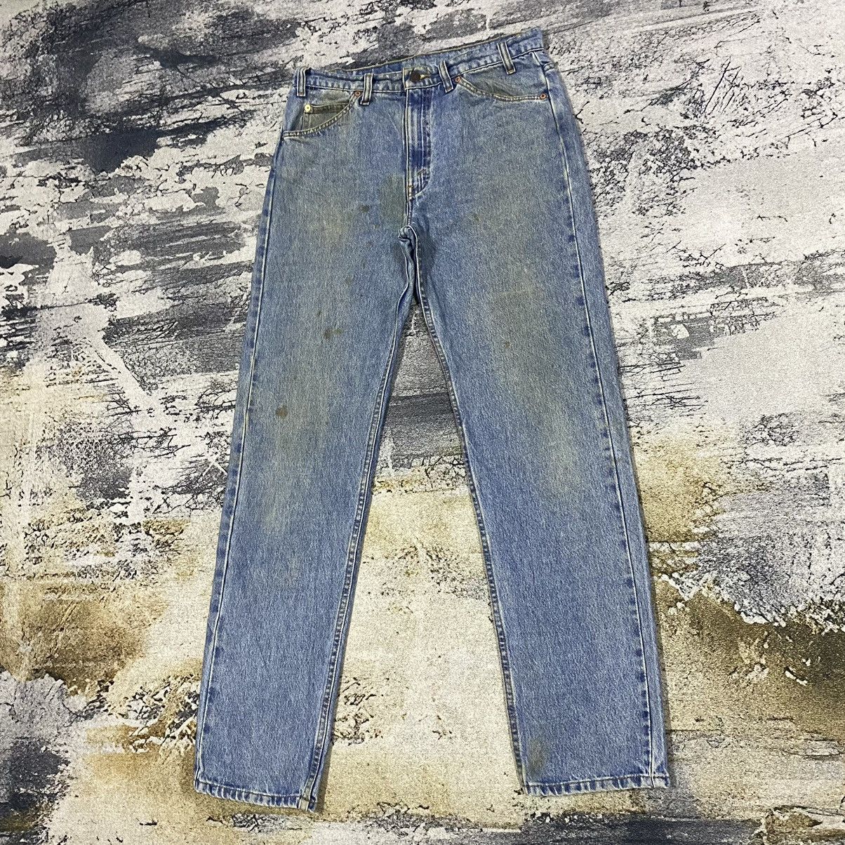 Jean × Levi's × Vintage Vintage 90s Levis 505 Orange Tab Stain Denim Jeans Size US 33 - 4 Thumbnail