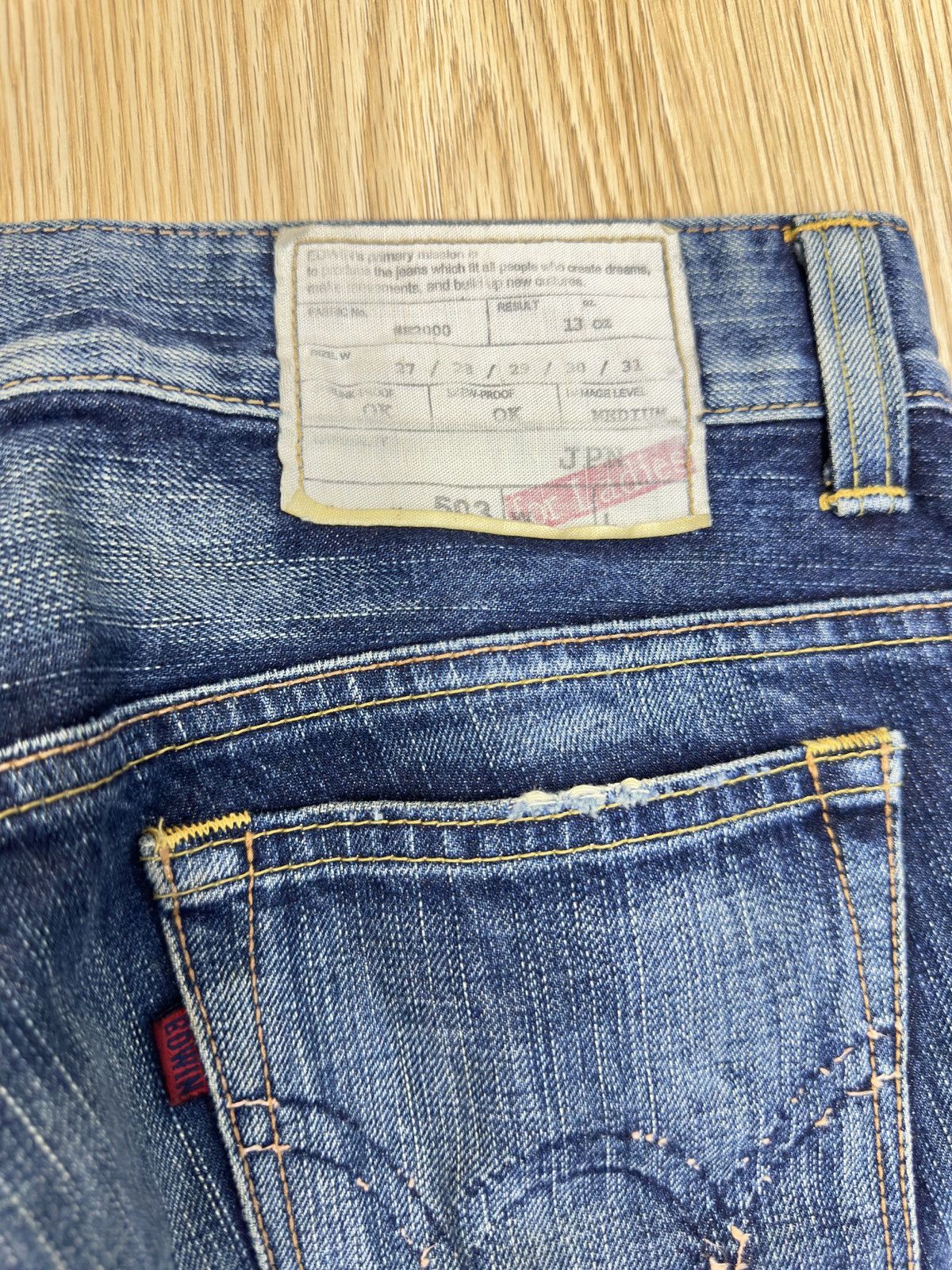 Beauty Beast × Edwin × Vintage Vintage Edwin 503 Flare Bootcut Japan Denim JJ77 Size 27" / US 4 / IT 40 - 7 Thumbnail