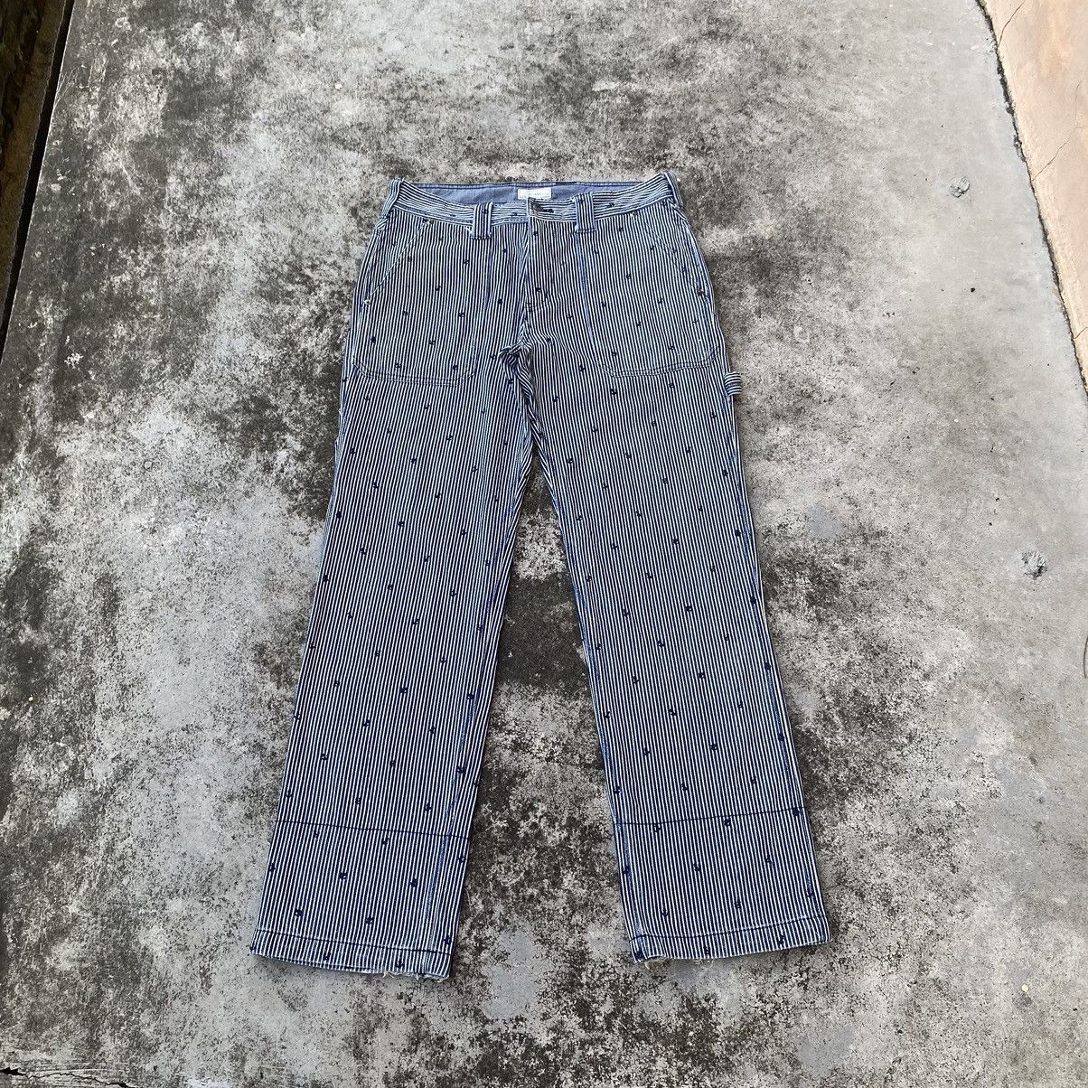 image of If Six Was Nine x Vintage Japanese Browny Monogram Belt Loop Carpenter Pants in Hickory Stripe (Siz