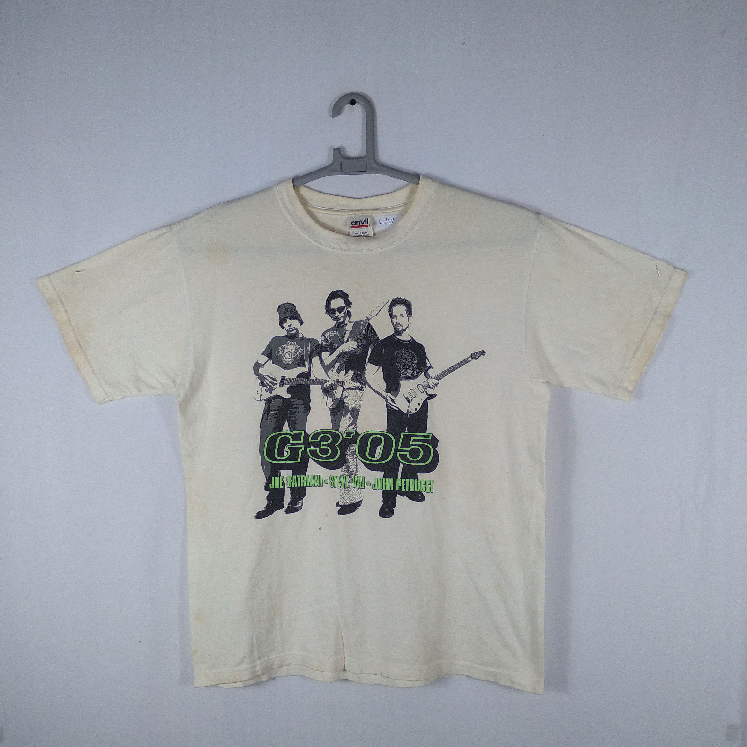 Band Tees × Vintage Vintage Steve Vai Joe Satriani John Petrucci Japan Tour Tee Size US L / EU 52-54 / 3 - 1 Thumbnail