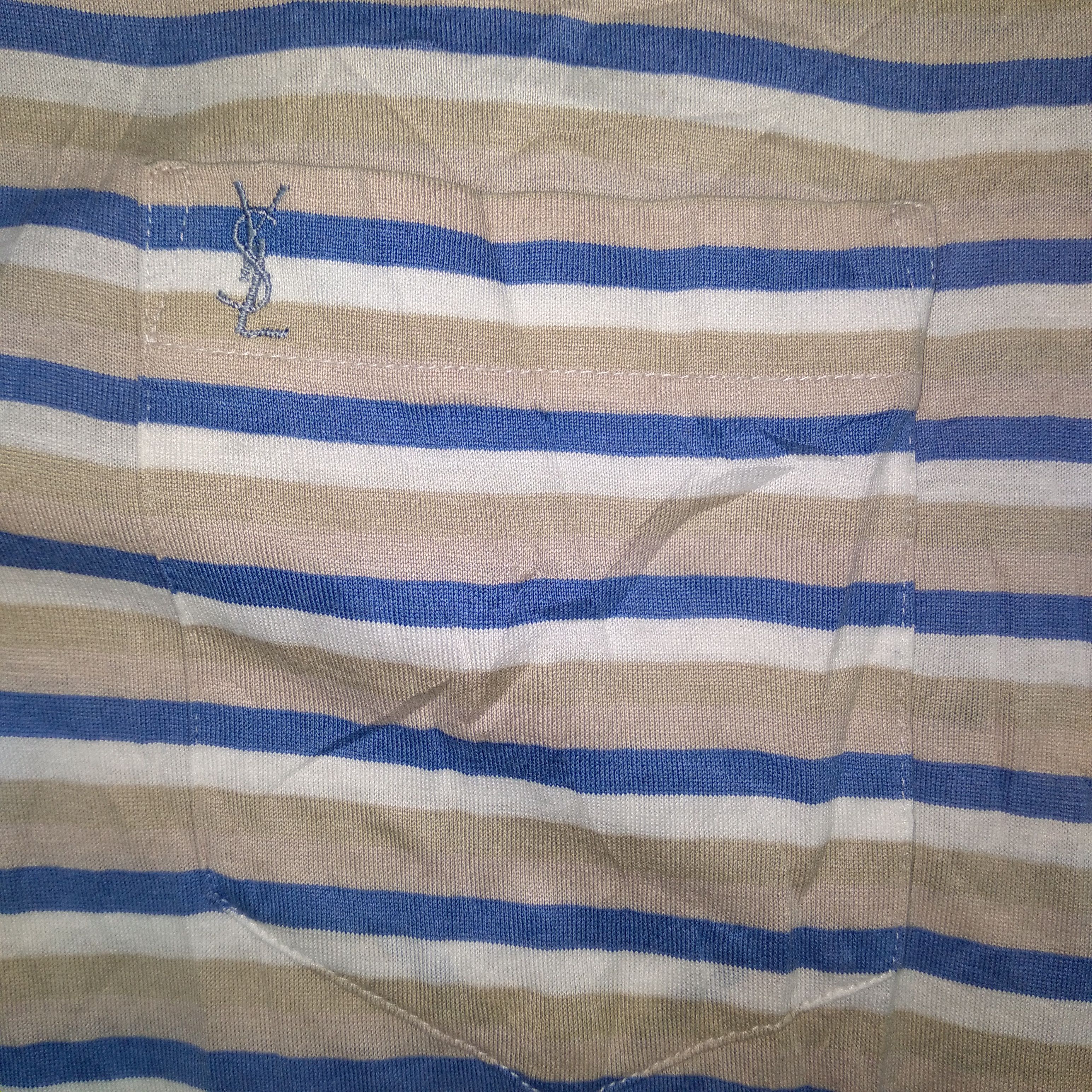 Designer × Vintage × Yves Saint Laurent Yves Saint Laurent Classics Stripes Polo Shirts Size US S / EU 44-46 / 1 - 3 Thumbnail