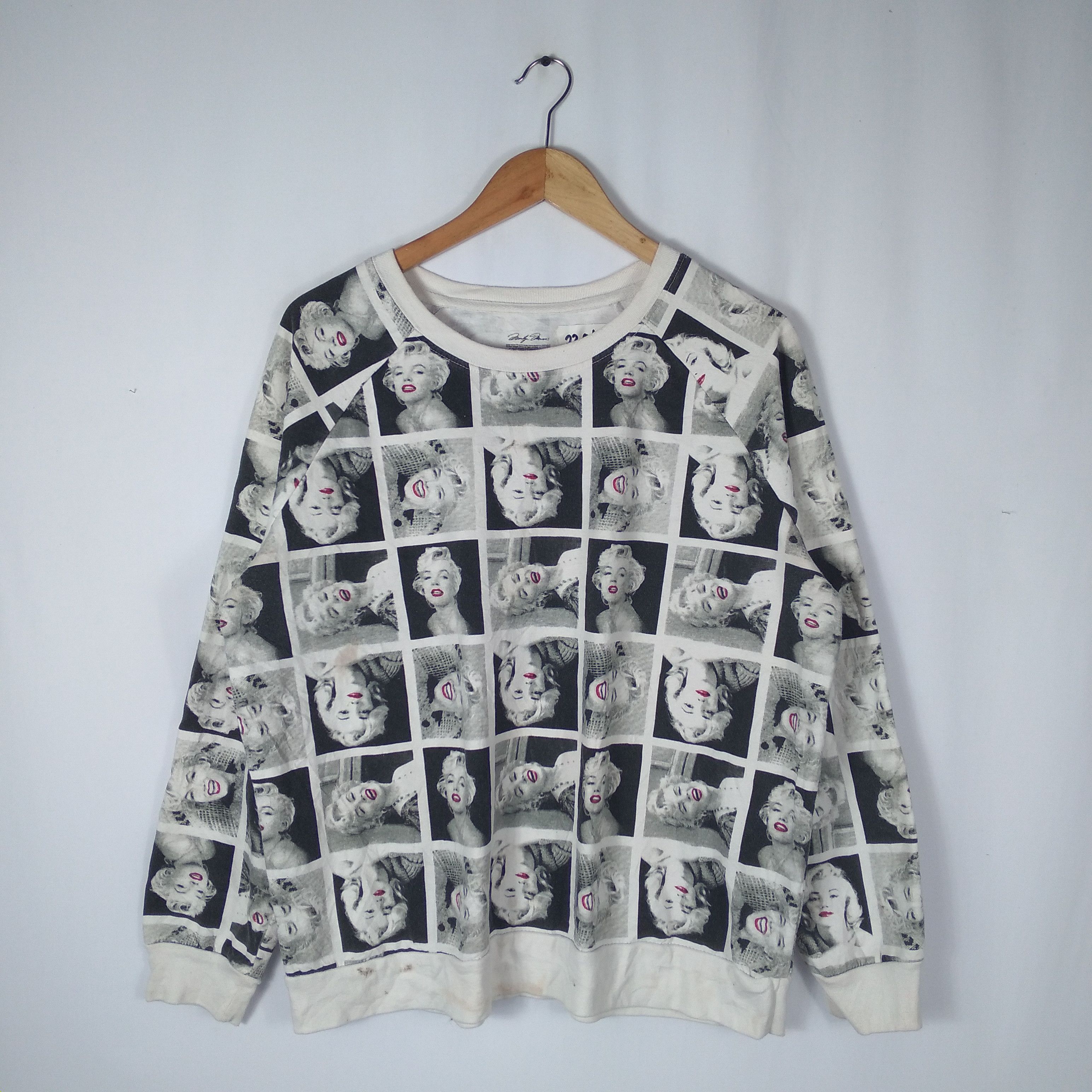 Vintage 🔥Iconic🔥Vintage Marilyn Monroe Pop Art Over Print Sweatshirt Size US M / EU 48-50 / 2 - 1 Thumbnail