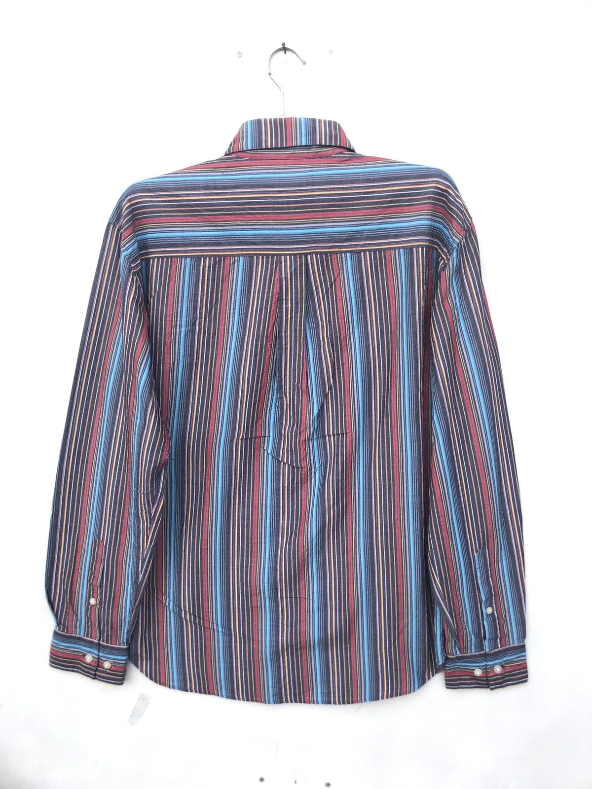 Japanese Brand CASTLE BAJAC STRIPED EMBROIDERED BUTTON FRONT SHIRT Size US XL / EU 56 / 4 - 9 Thumbnail
