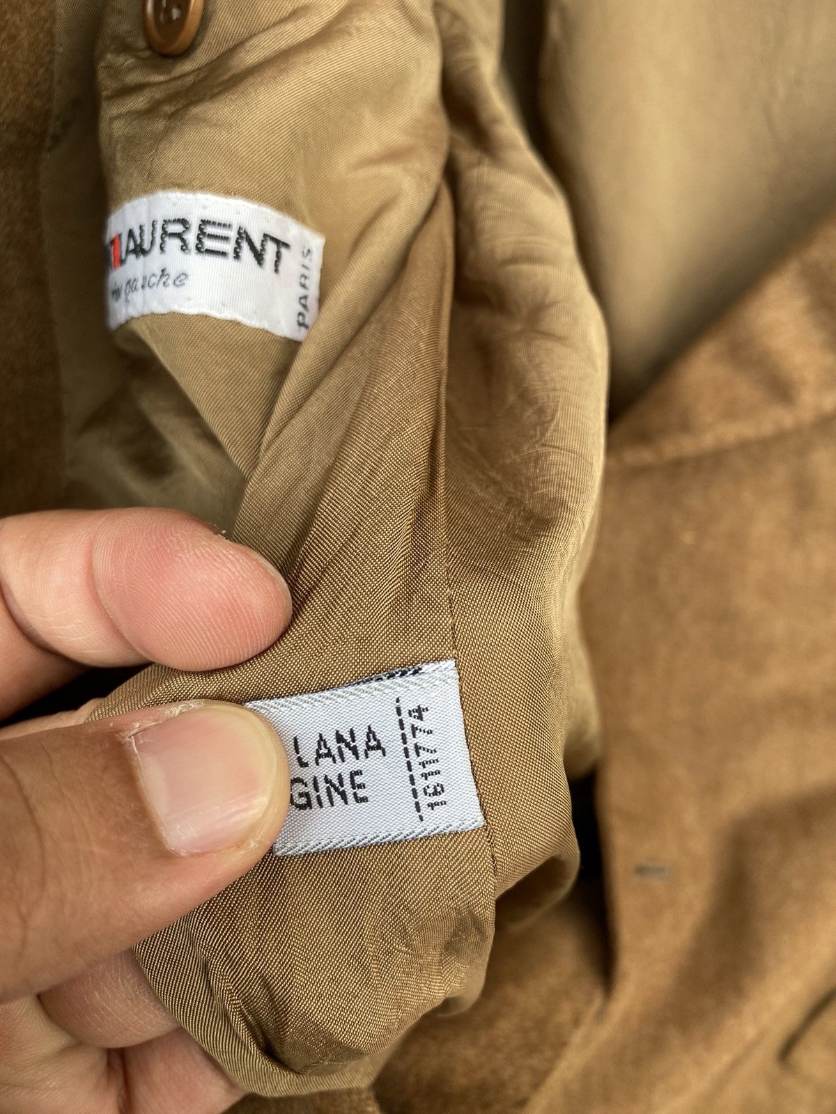 Saint Laurent Paris Vintage Saint Laurent Double Breast Coat Size 52R - 10 Thumbnail